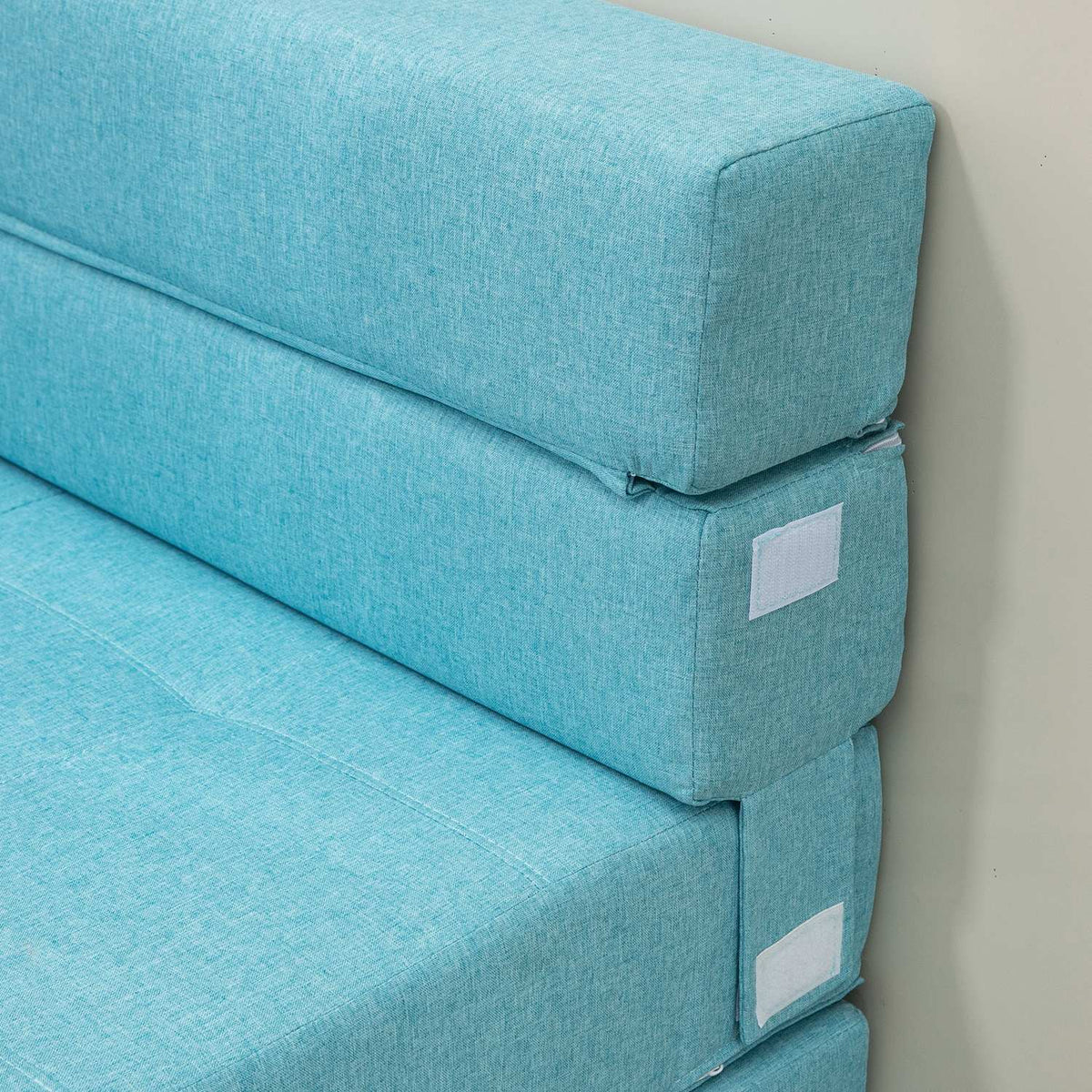 Opvouwbare slaapbank Stoel, 2-in-1 logeerbed met kussens, blauw