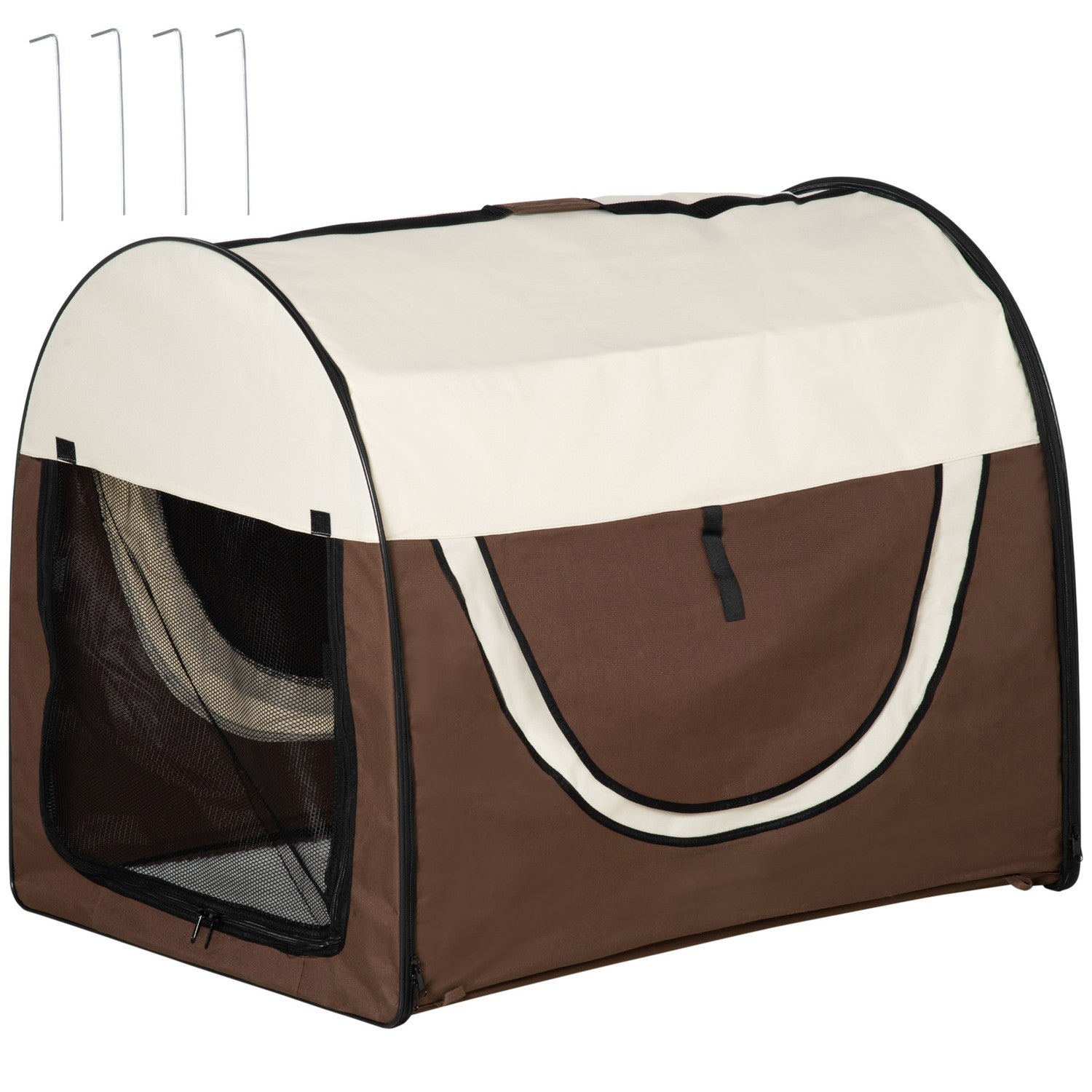 Opvouwbare hondenbench, waterdicht met kussen, 97x71x76 cm