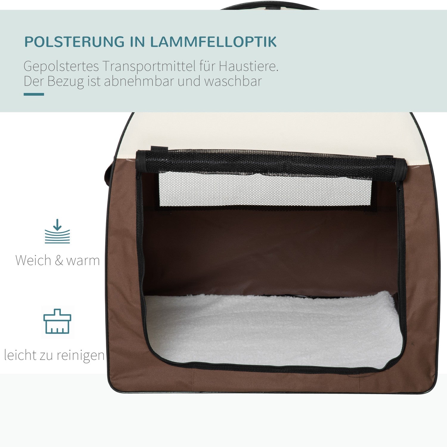 Opvouwbare hondenbench, waterdicht met kussen, 97x71x76 cm
