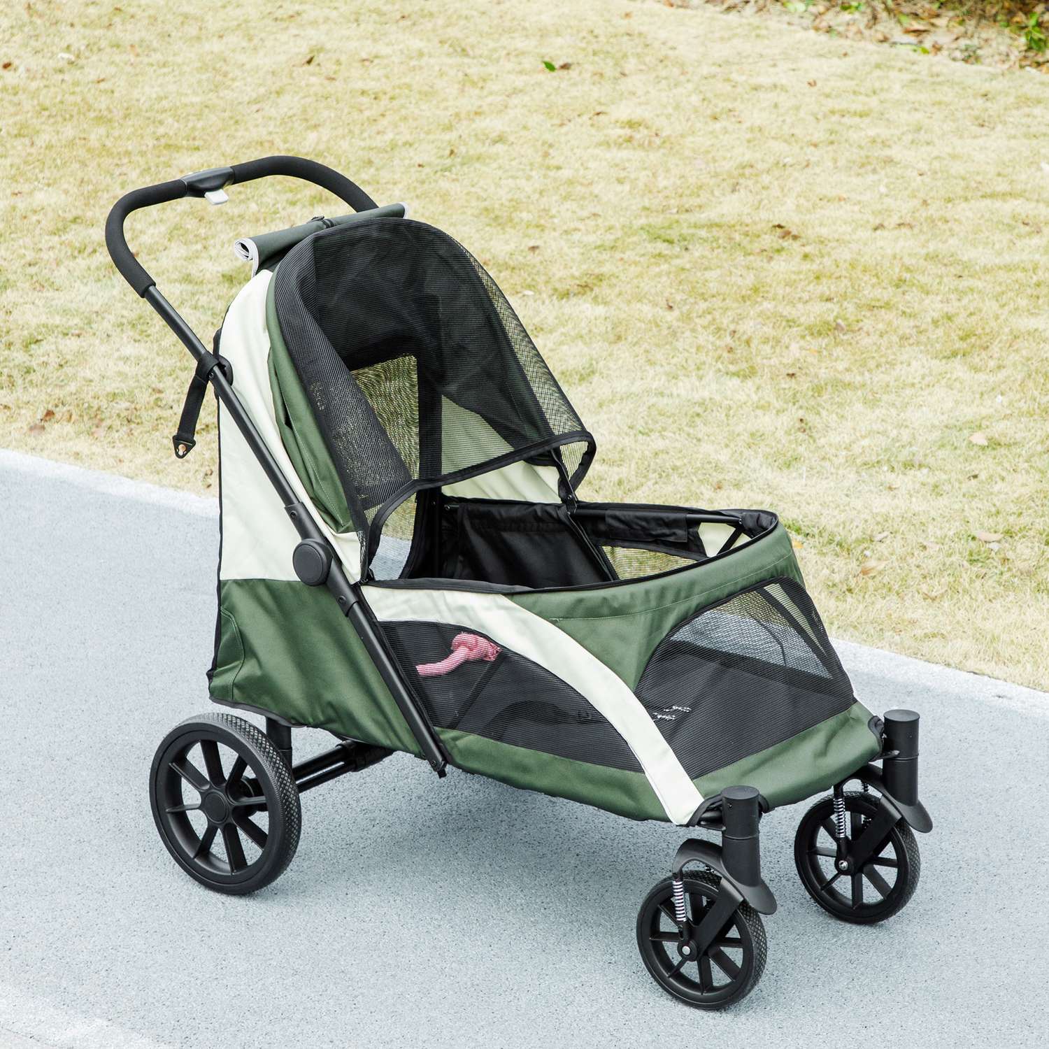 Poussette pour animaux pliante pour grands chiens et chats jusqu'à 30 kg