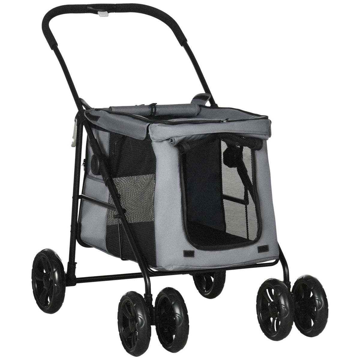 Opvouwbare hondenbuggy met kussen, gaas, 20 kg capaciteit