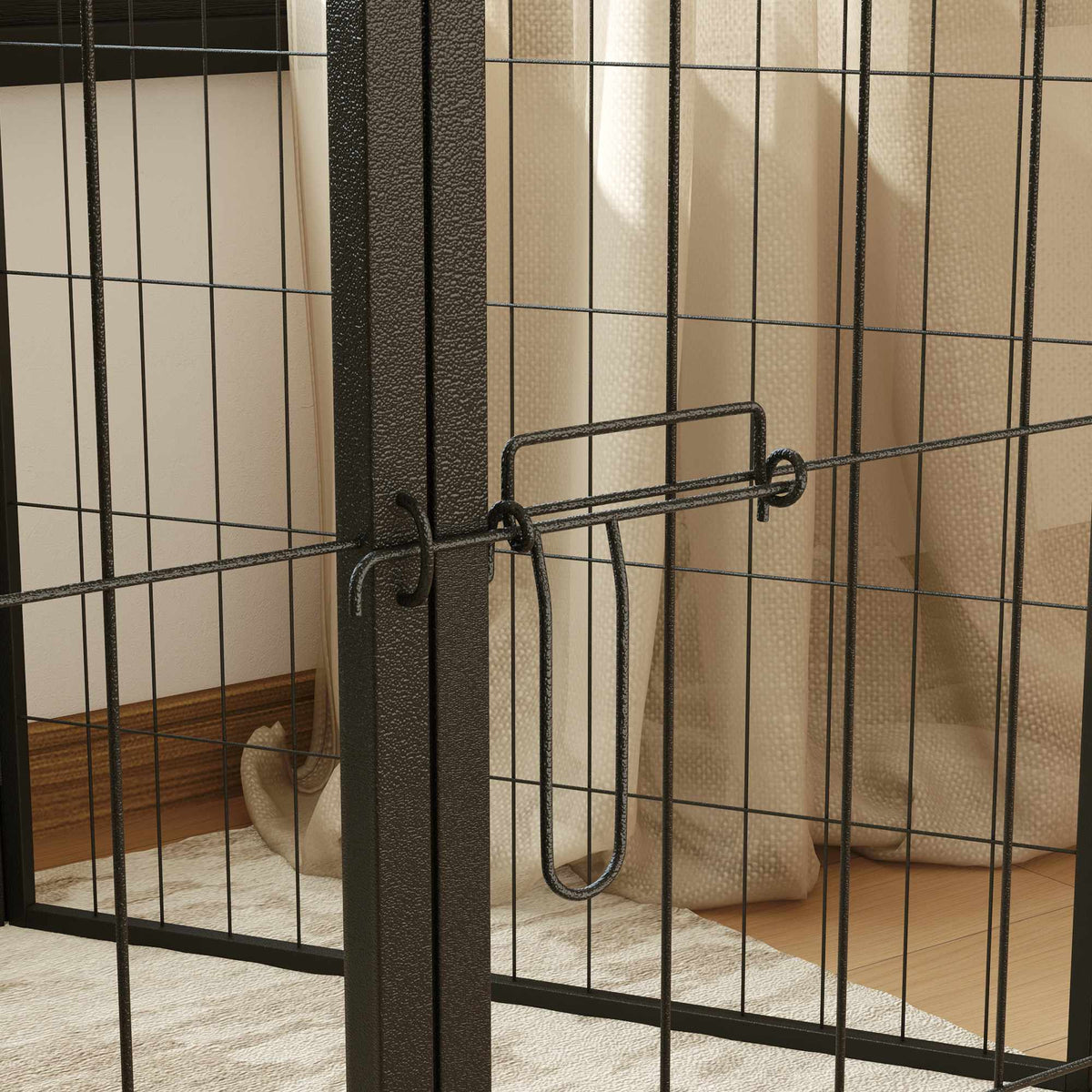 Opvouwbare stalen ren voor huisdieren, 6 panelen, grijs