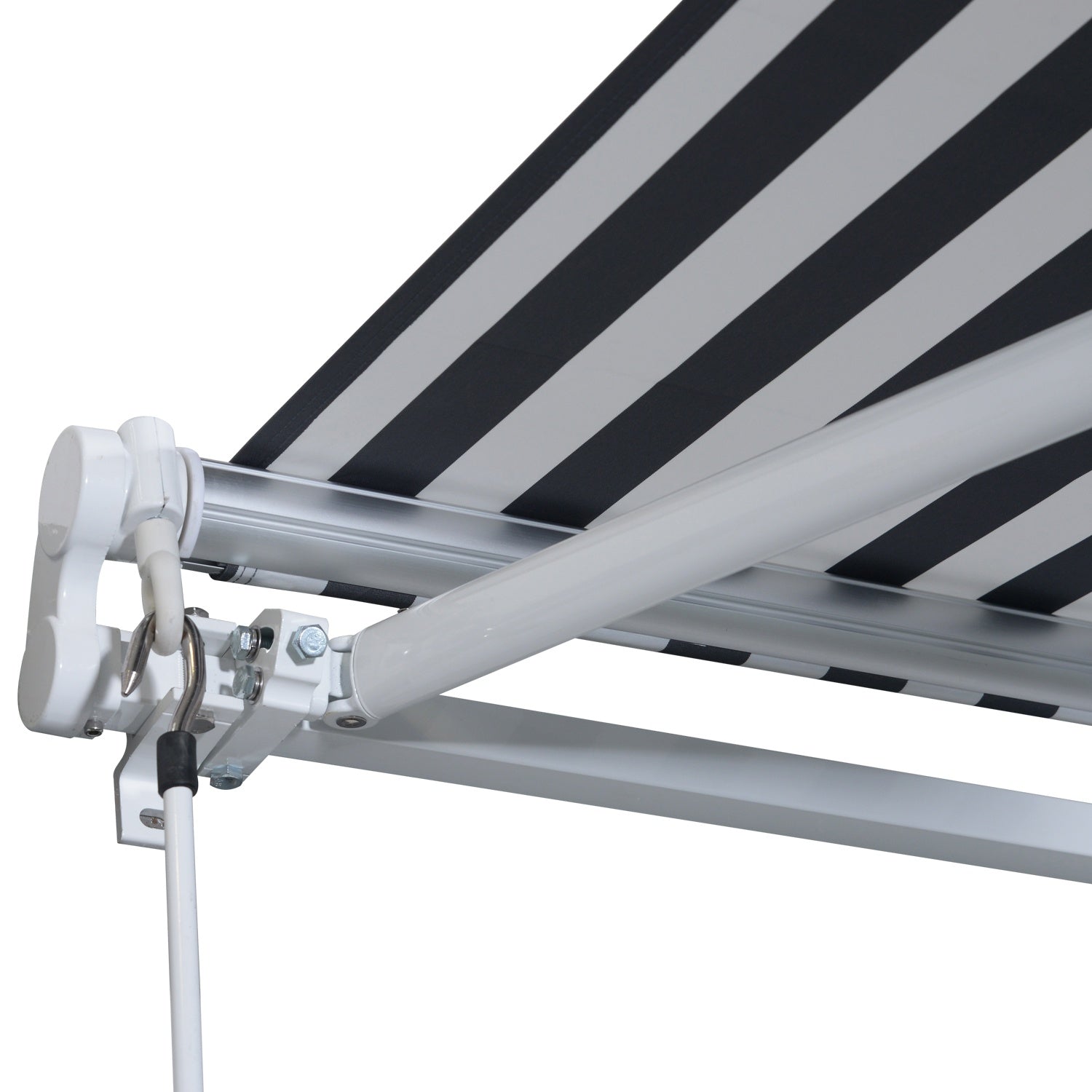 Opvouwbare luifel, zonnescherm, grijs/wit, 3,5 x 2,5 M