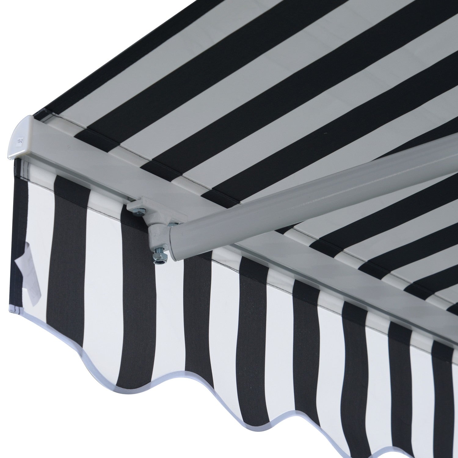 Opvouwbare luifel, zonnescherm, grijs/wit, 3,5 x 2,5 M