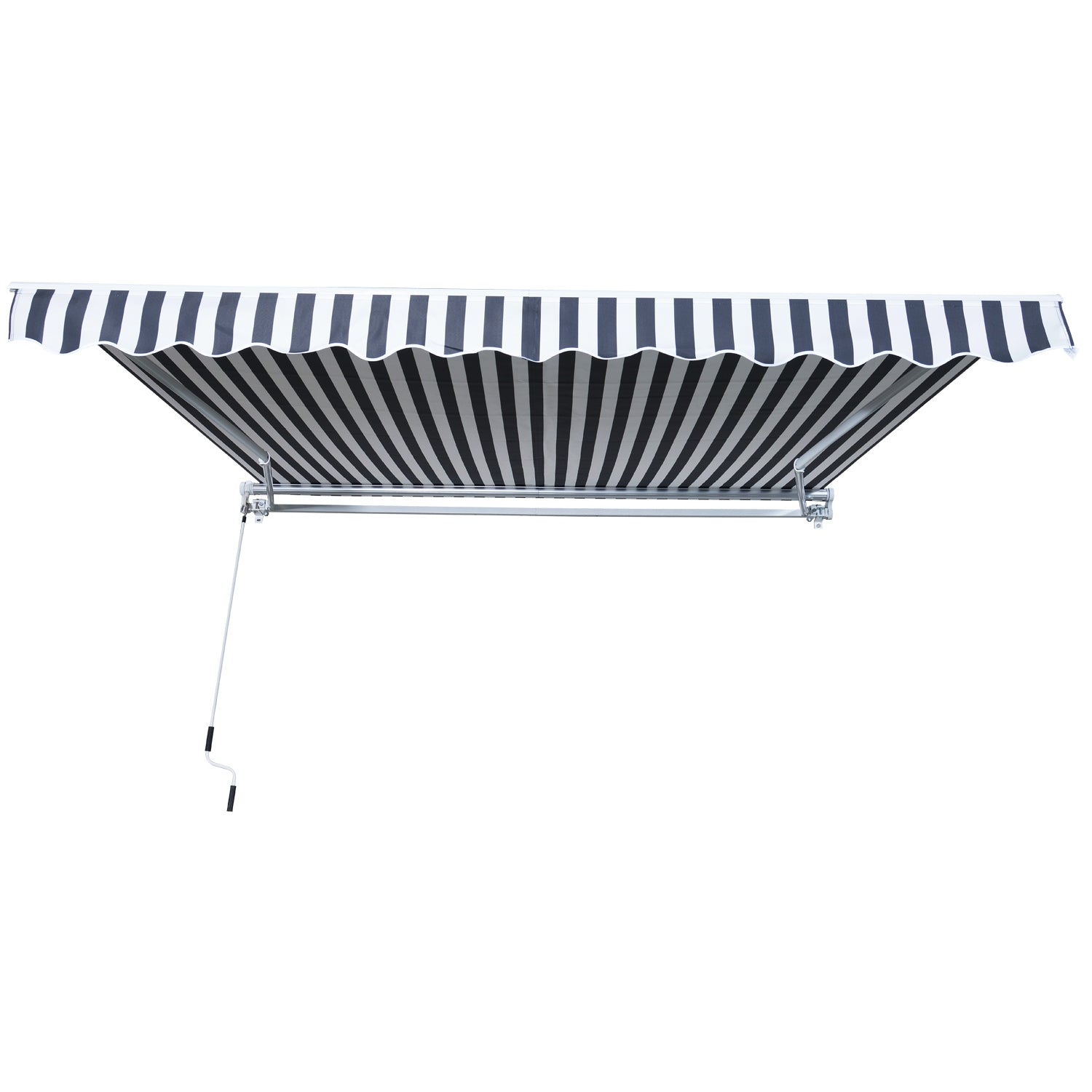 Opvouwbare luifel, zonnescherm, grijs/wit, 3,5 x 2,5 M