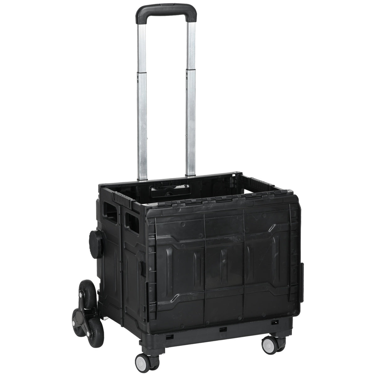 Opvouwbare boodschappenkar, 80 kg draagvermogen, traploper