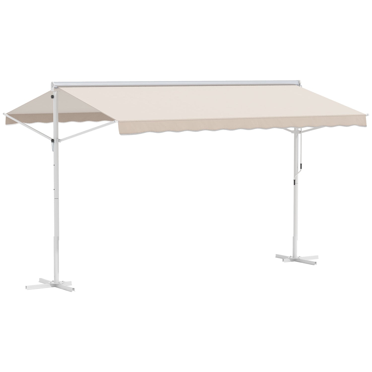 Opvouwbaar tuinzonnescherm 4x3M Beige – Zon- en weerbescherming