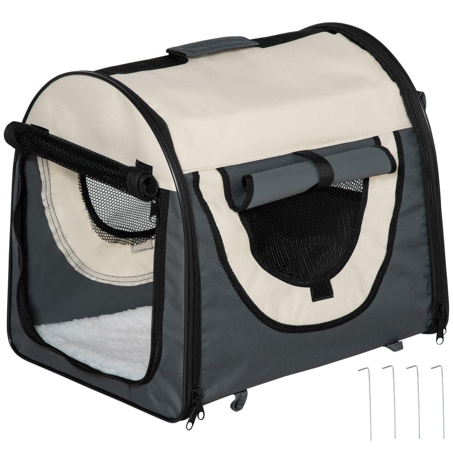 Hondenbench, opvouwbare transportbox met kussen, waterdicht