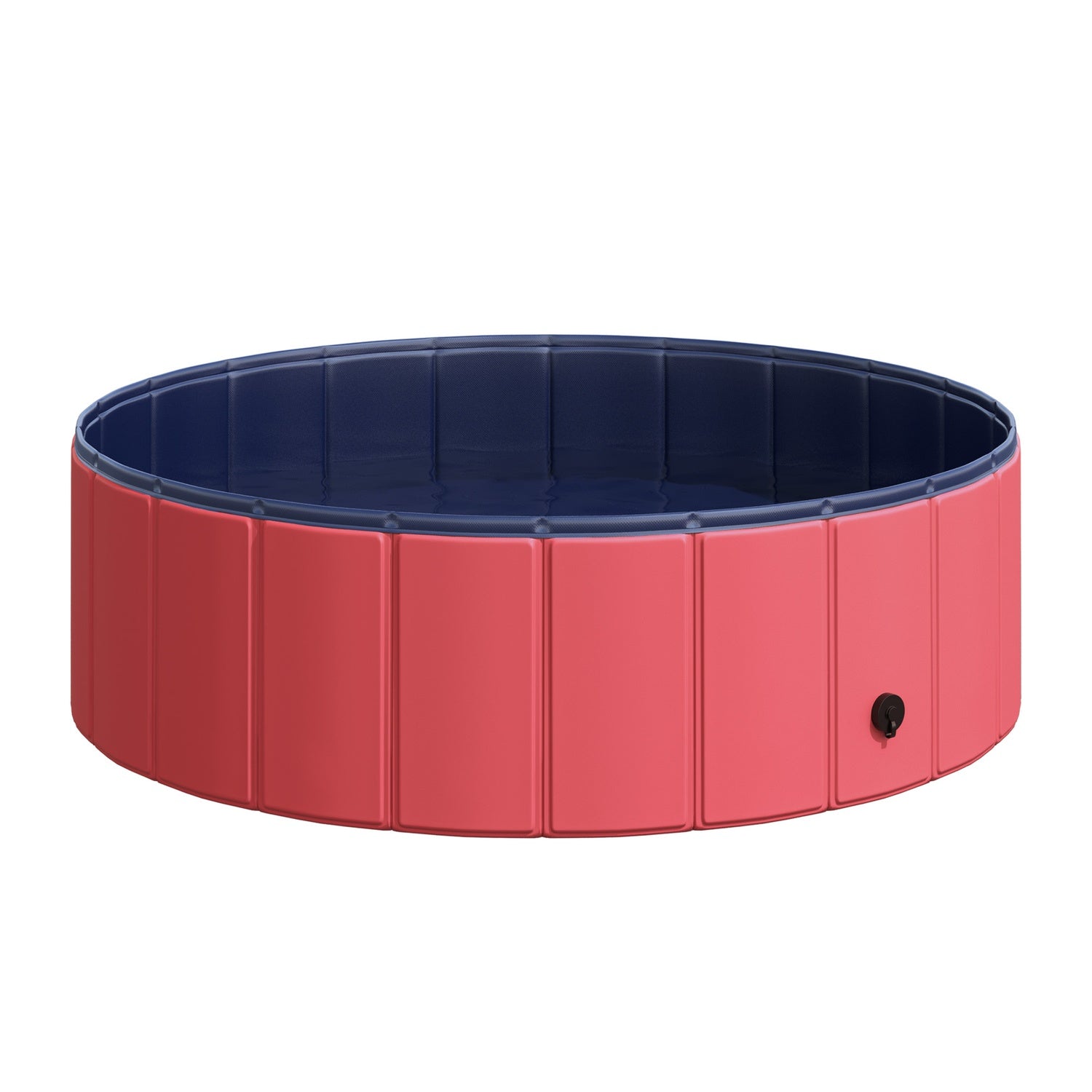 Hondenbad, duurzaam PVC en hout, 100x30 cm, Rood