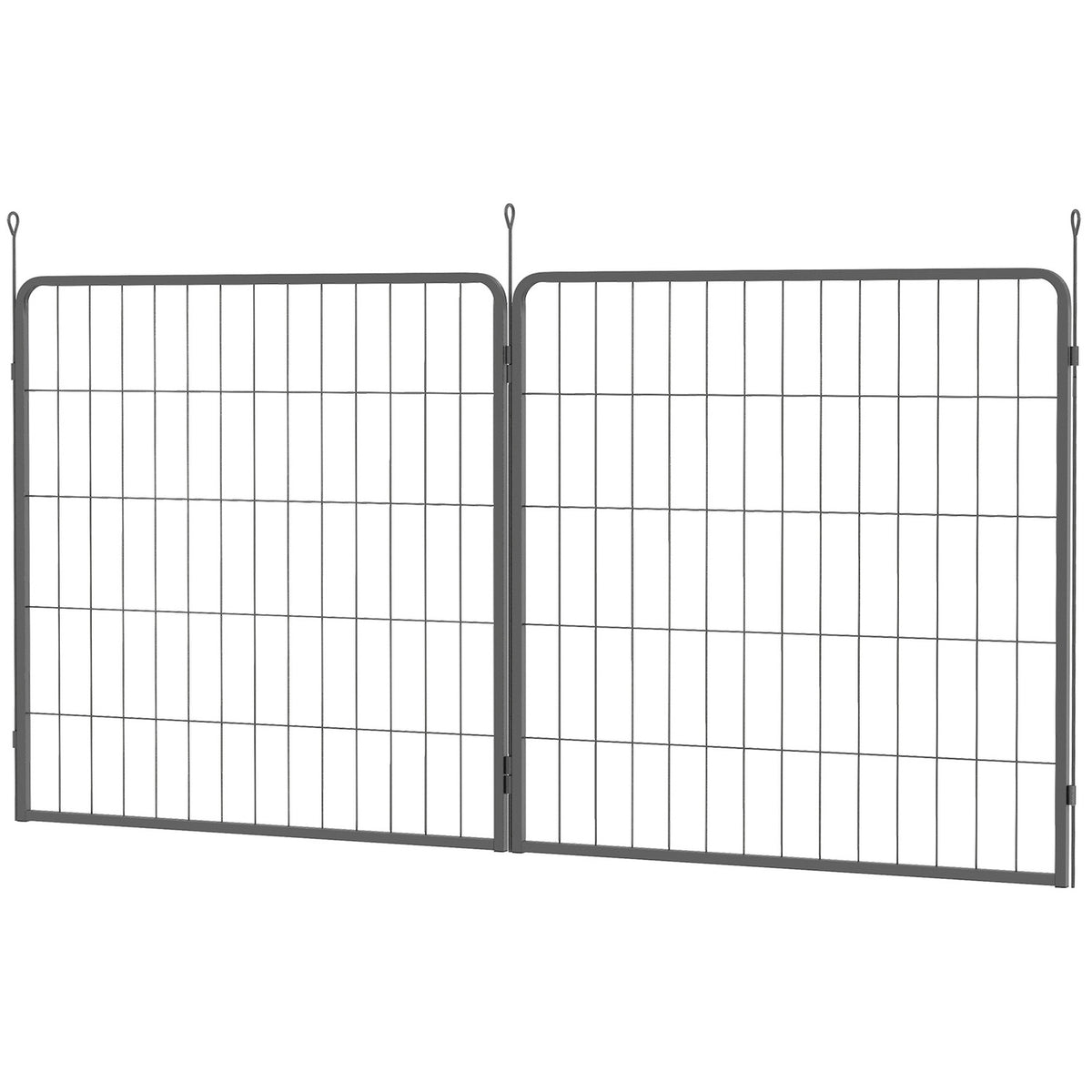 Hondenrenpanelen buiten, set van 2 – 80 x 80 cm, zwart