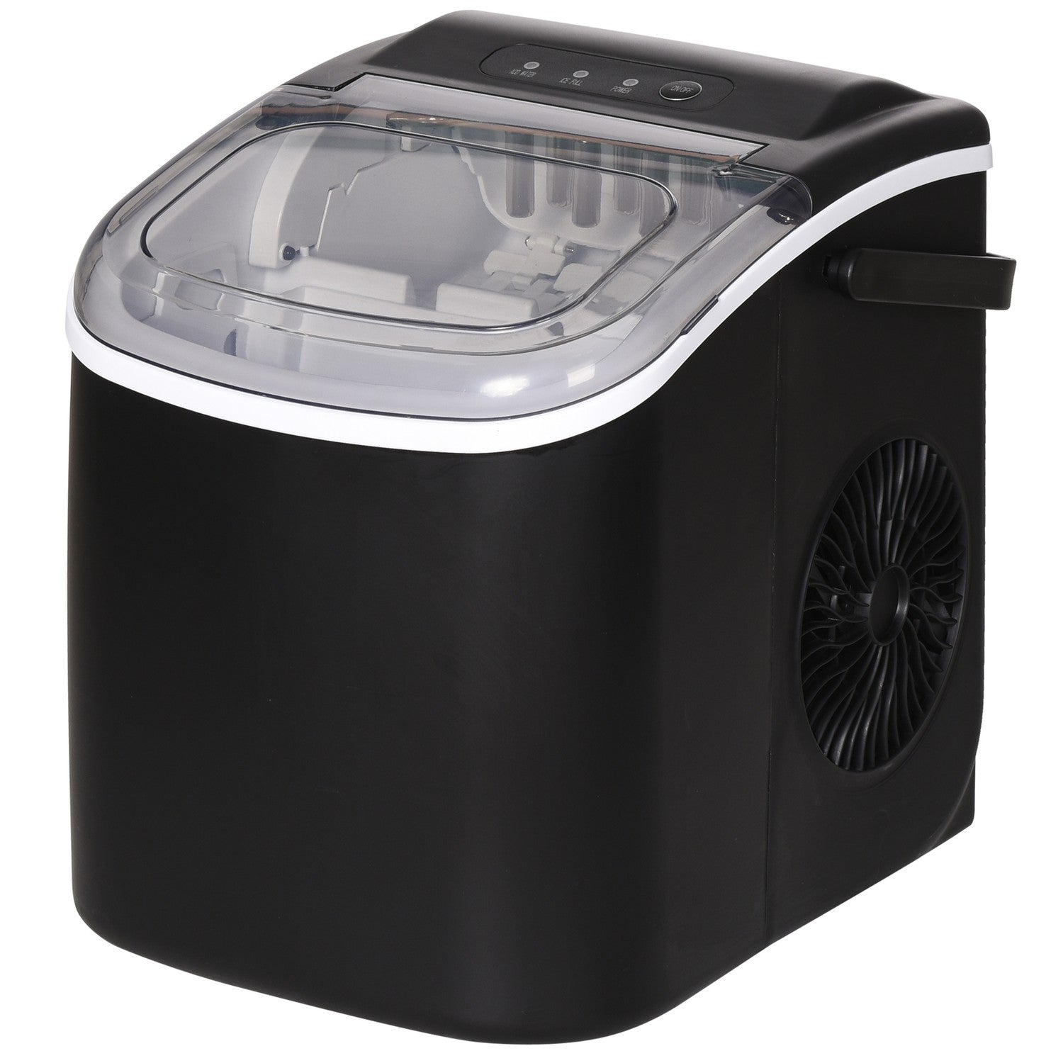 IJsblokjesmachine, 9 blokjes in 6-12 min, 12 kg/dag, zwart