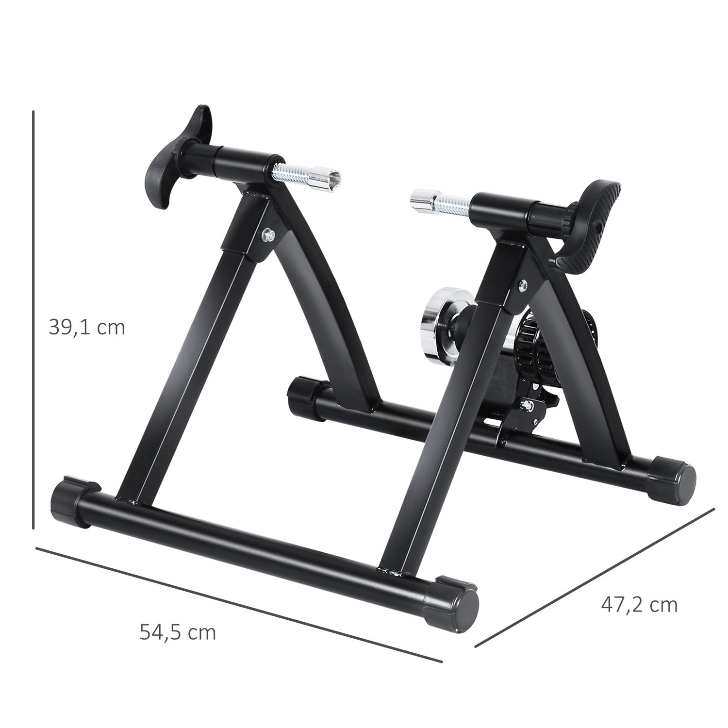 Opvouwbare indoor fietstrainer met magnetische weerstand