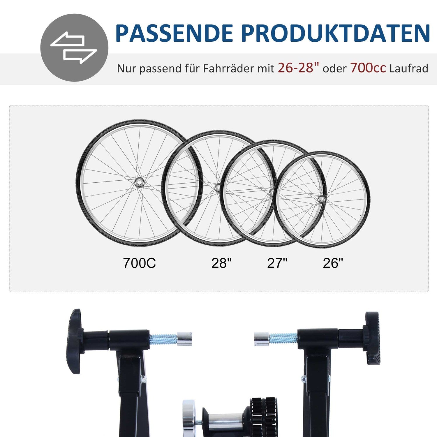 Opvouwbare indoor fietstrainer met magnetische weerstand