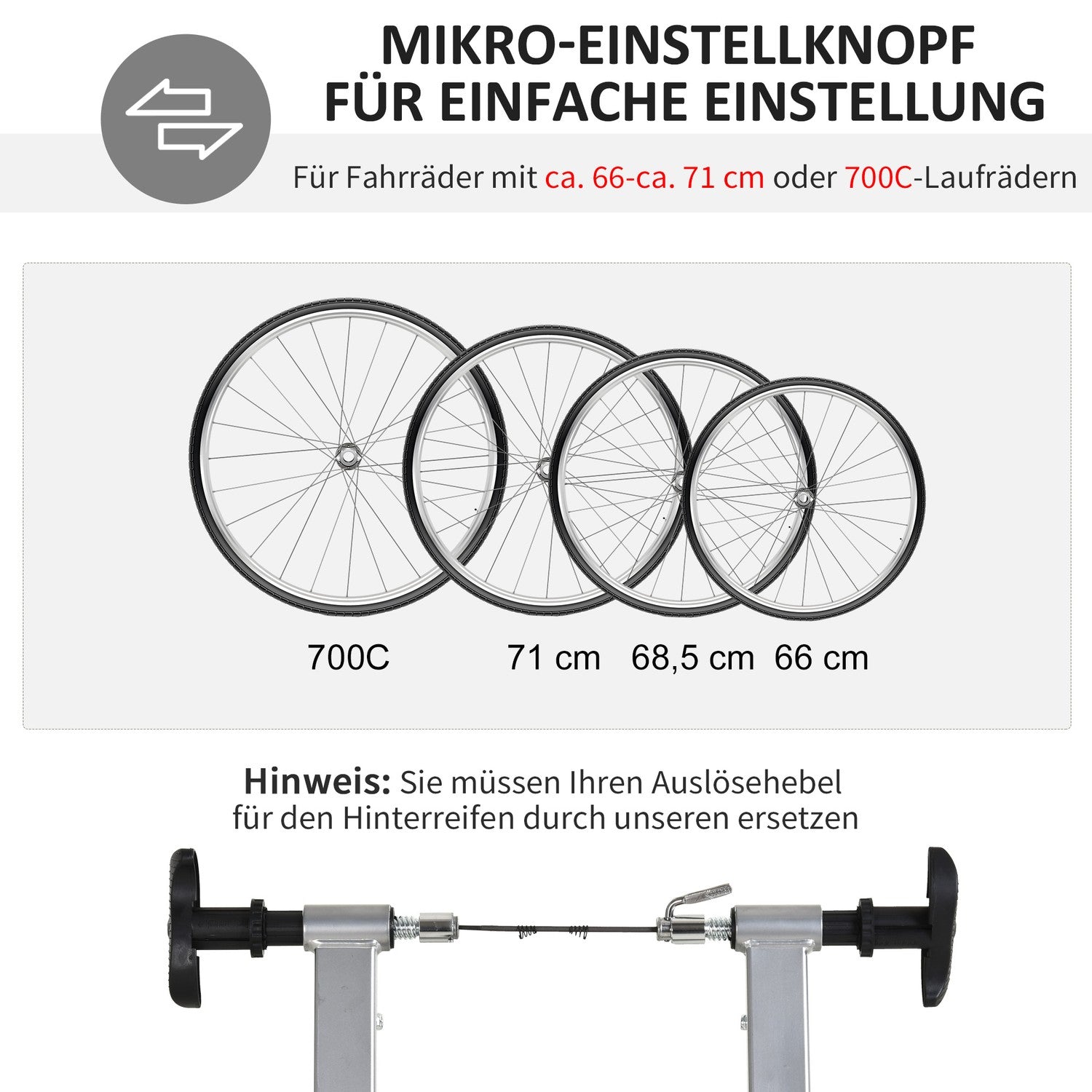 Indoor fietstrainer, opvouwbaar magnetisch, geschikt voor 26"-28" wielen