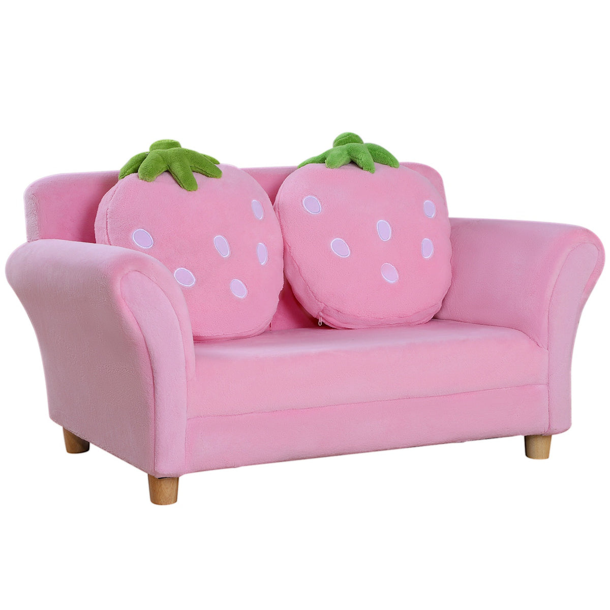 Aardbeienfauteuil & bank voor kinderen – Zacht, knus ontwerp