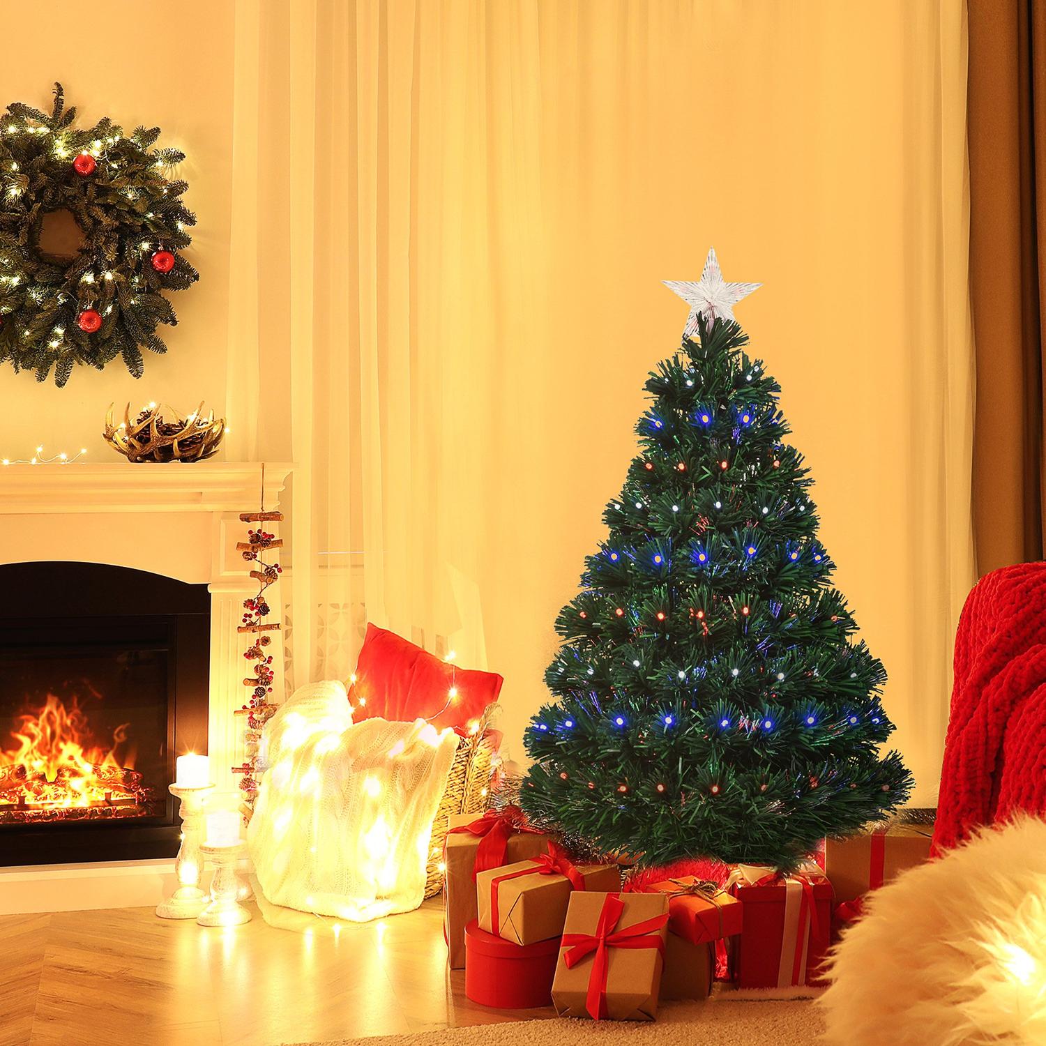 Kerstboom, groen, 48cm x 90cm, 90 LED-lampen