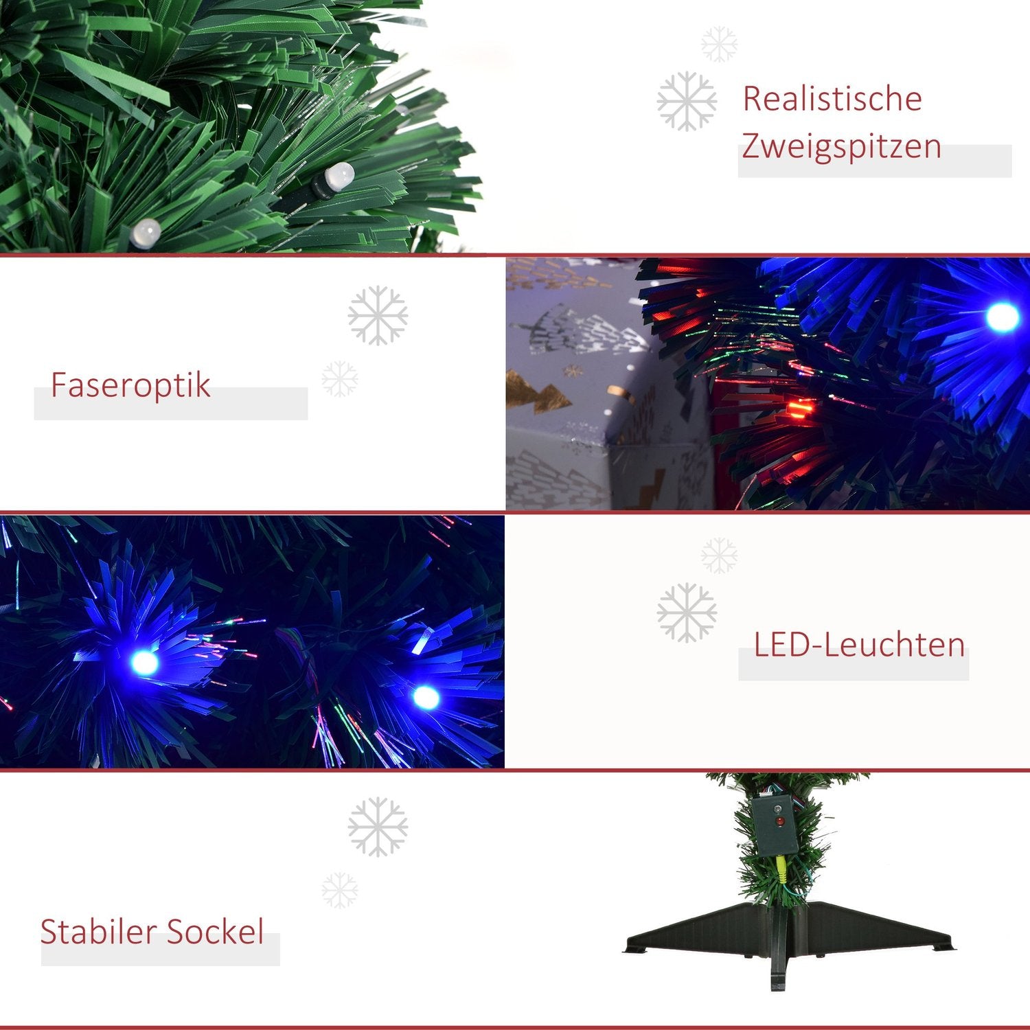 Kerstboom, groen, 48cm x 90cm, 90 LED-lampen
