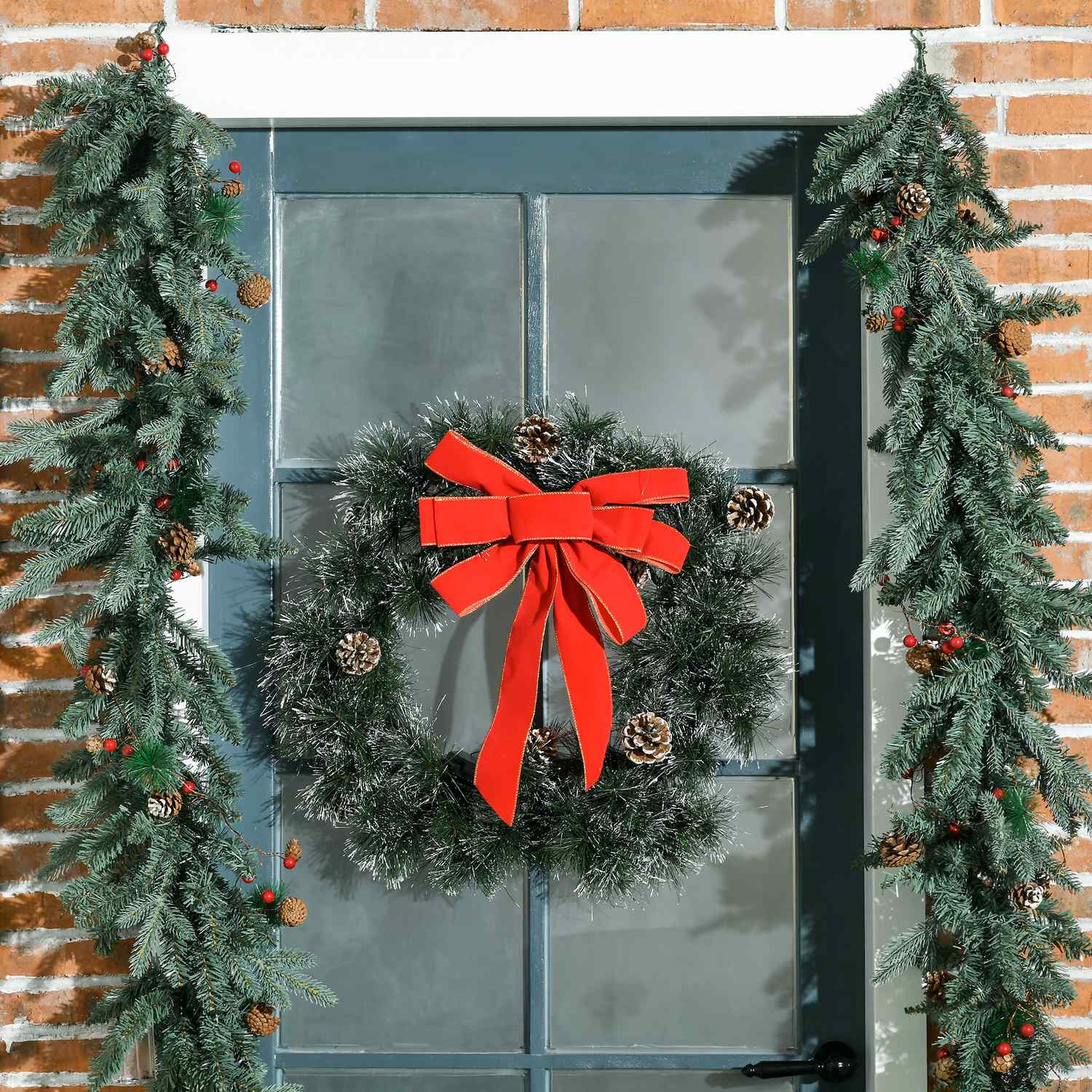 Kerstslinger, 60cm, groen, ophangoog
