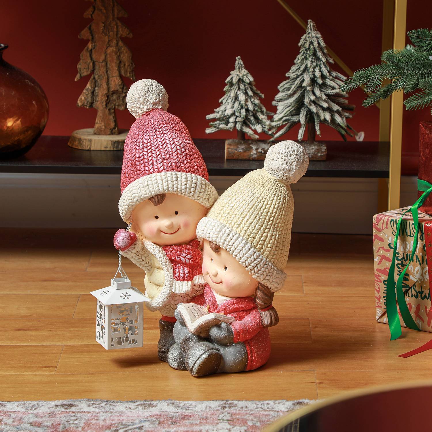 Kerstmanfiguur met ledverlichting, 45 cm binnen/buiten
