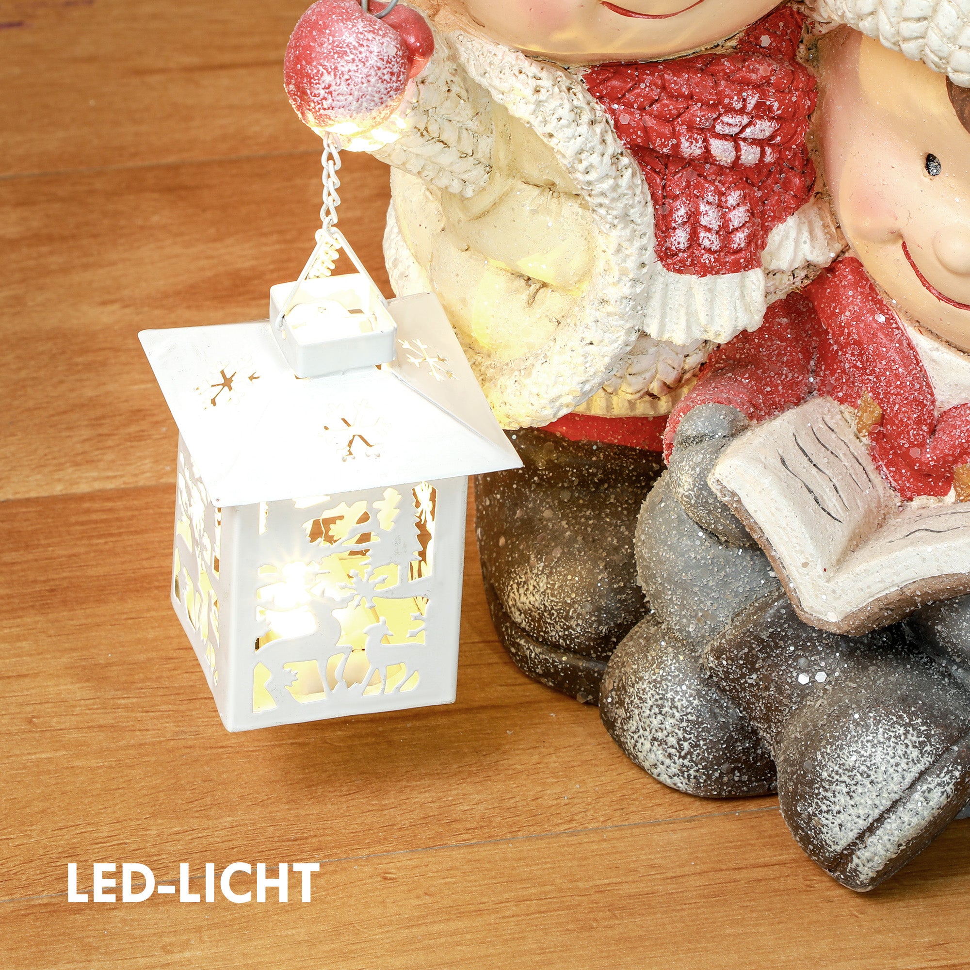 Kerstmanfiguur met ledverlichting, 45 cm binnen/buiten
