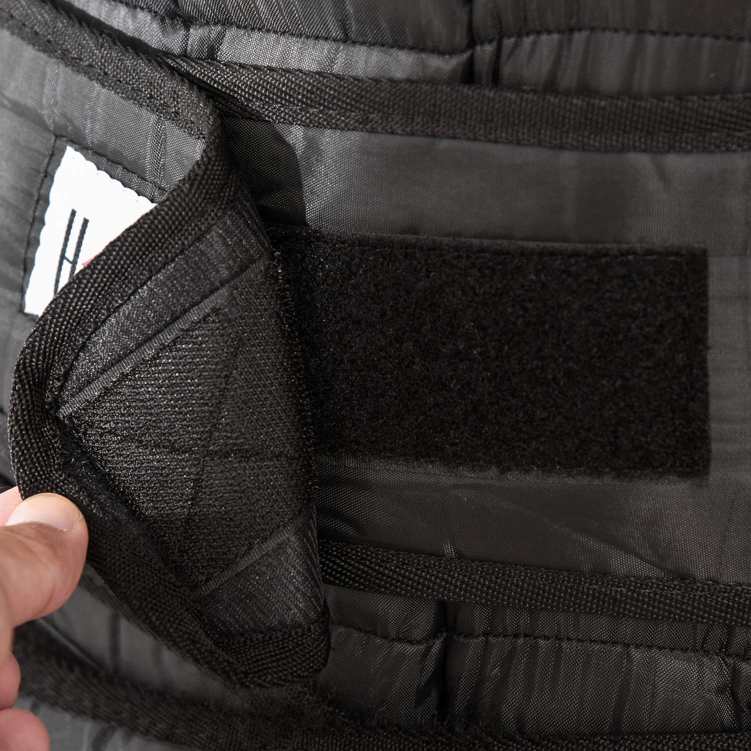 Gilet zavorrato regolabile 30 kg per allenamento di forza, nero