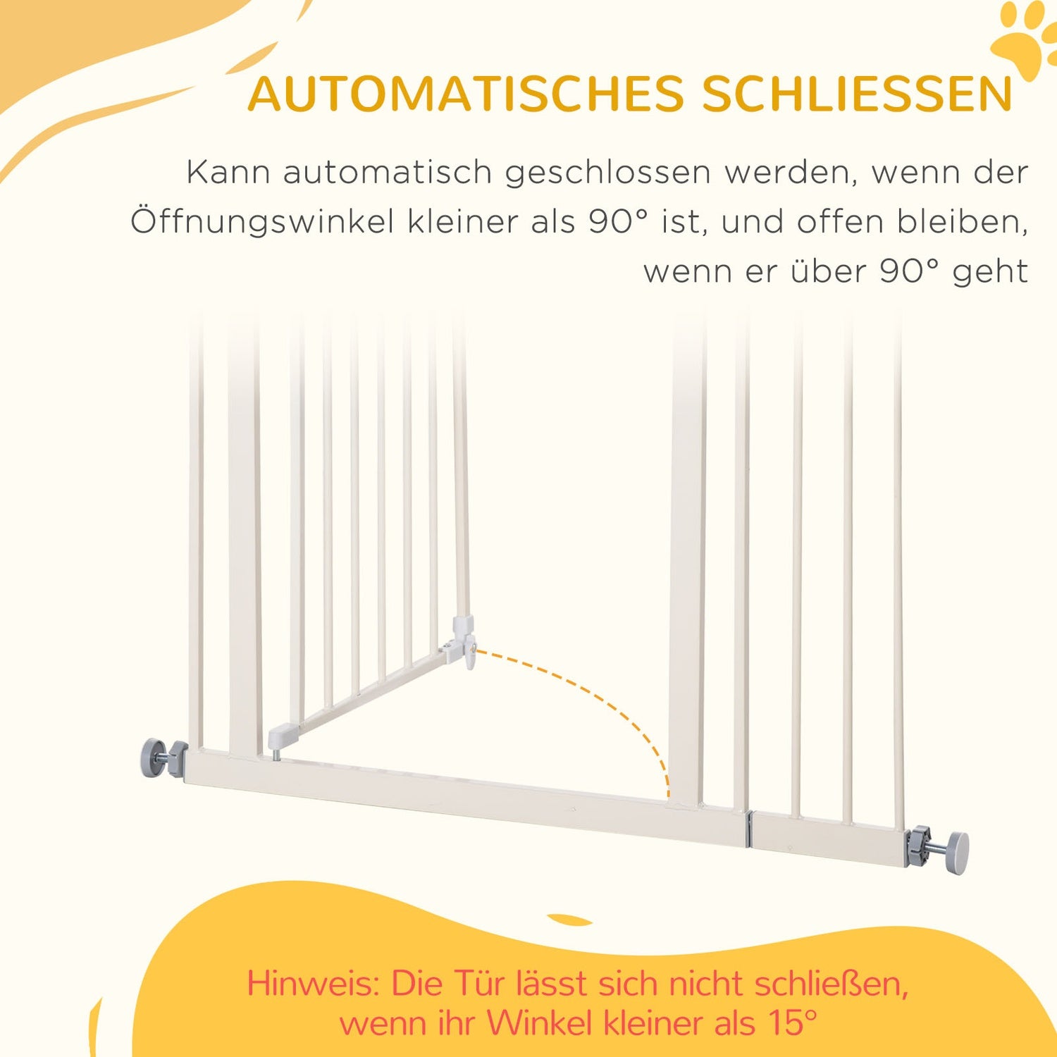 Verstelbare Pet Safety Gate, Boorvrij, Dubbele Vergrendeling, 97,5-104,1 cm