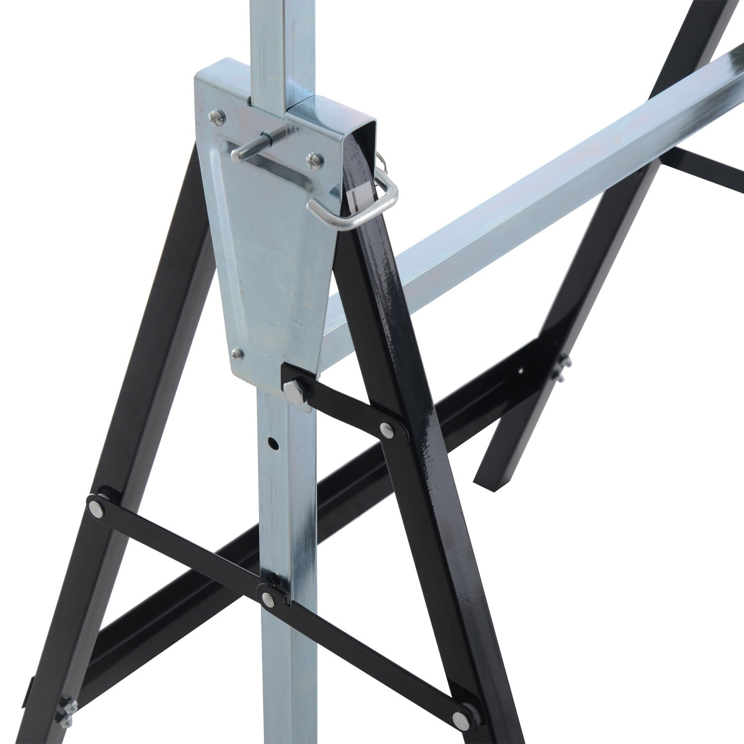Verstelbare inklapbare schragen van staal – Heavy Duty, Zwart