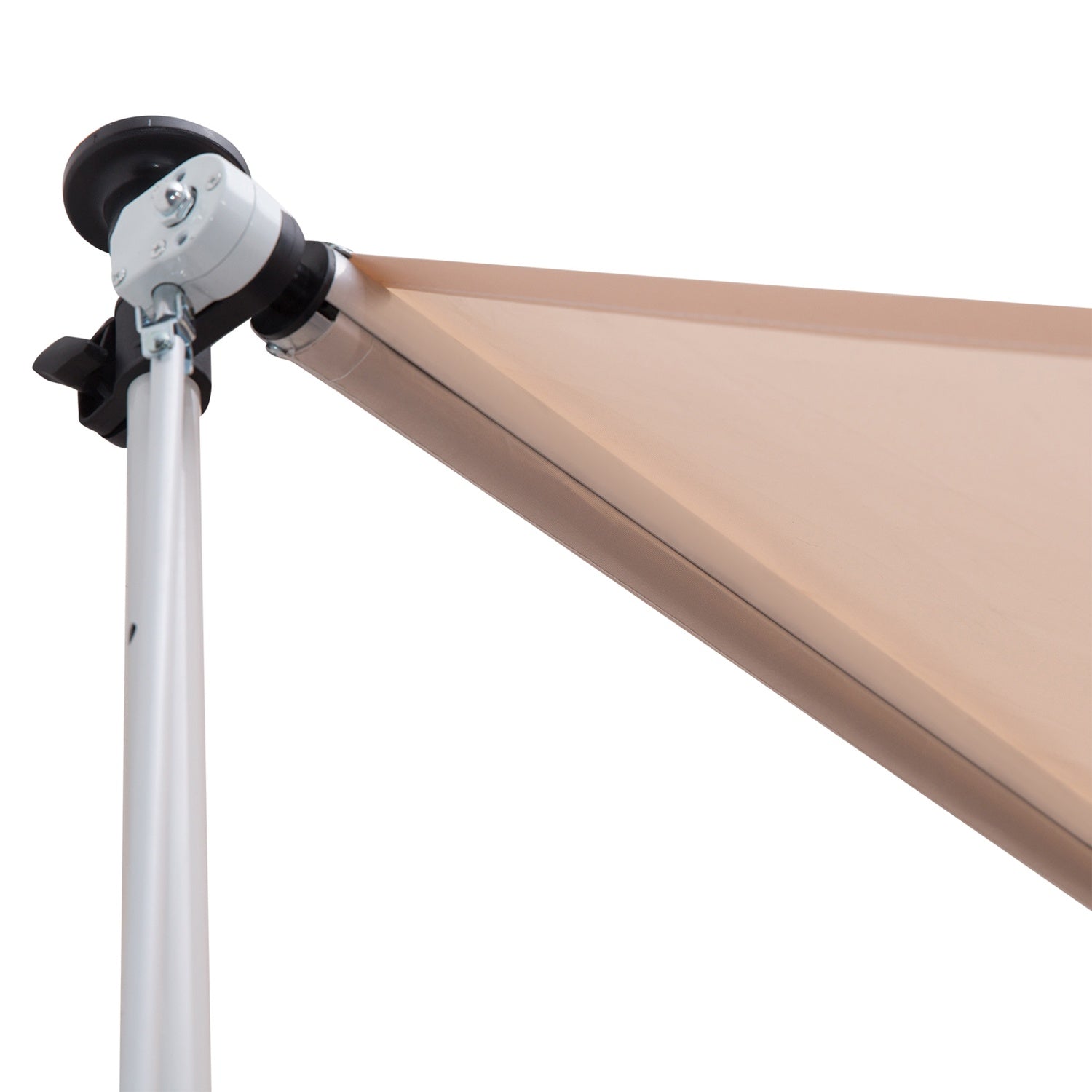 Verstelbare knikarmscherm van aluminium, 300 x 150 cm, Beige