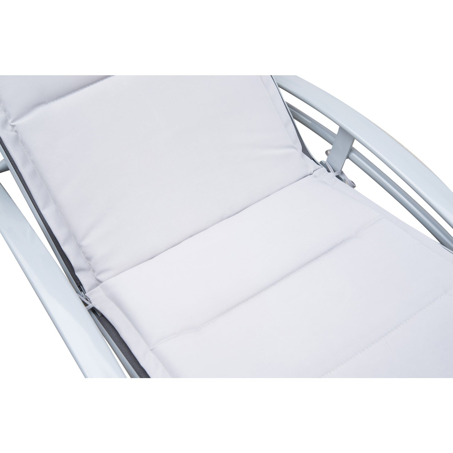 Verstelbare aluminium ligstoel – Grijs, 170 x 64 x 82 cm