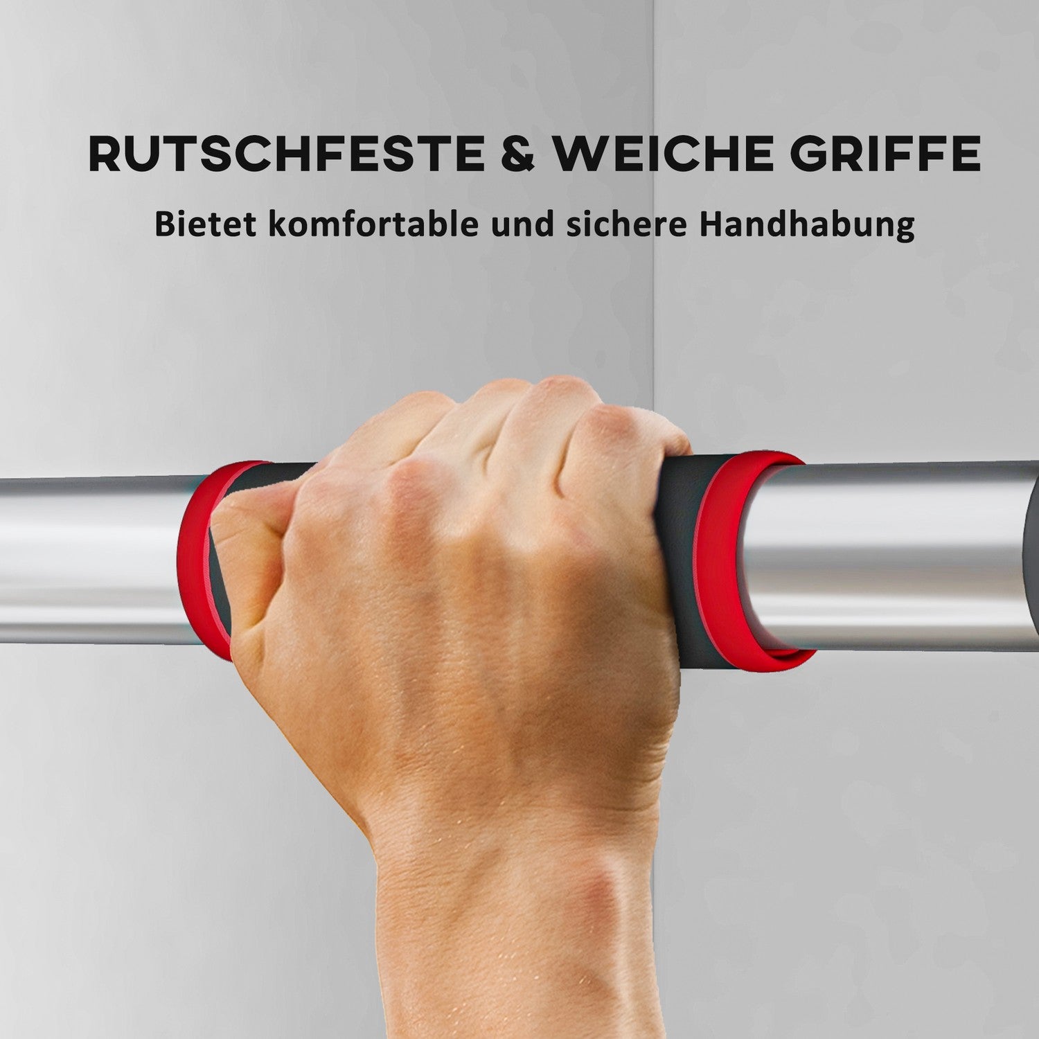 Verstelbare stalen optrekstang, antislip, deur- of wandbevestiging