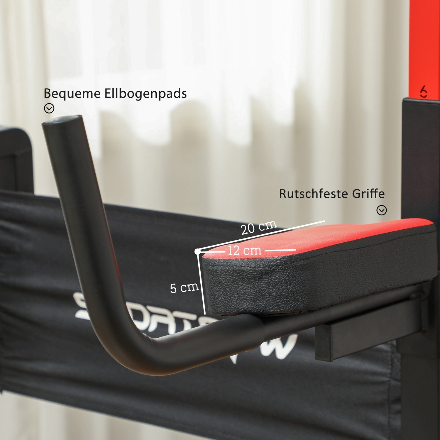 Verstelbare opvouwbare Power Tower 127-223 cm voor thuisgym