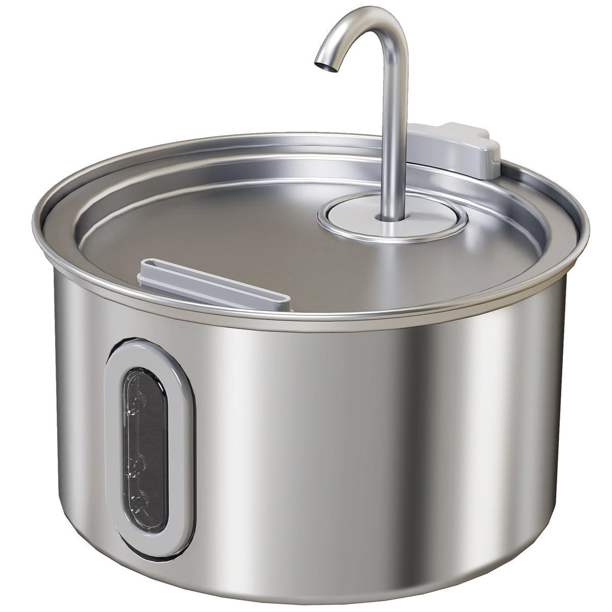 Kattenfontein 2,5L drinkfontein voor katten met stille pomp LED-actief koolfilter 19,4 x 19,4 x 18,7 cm