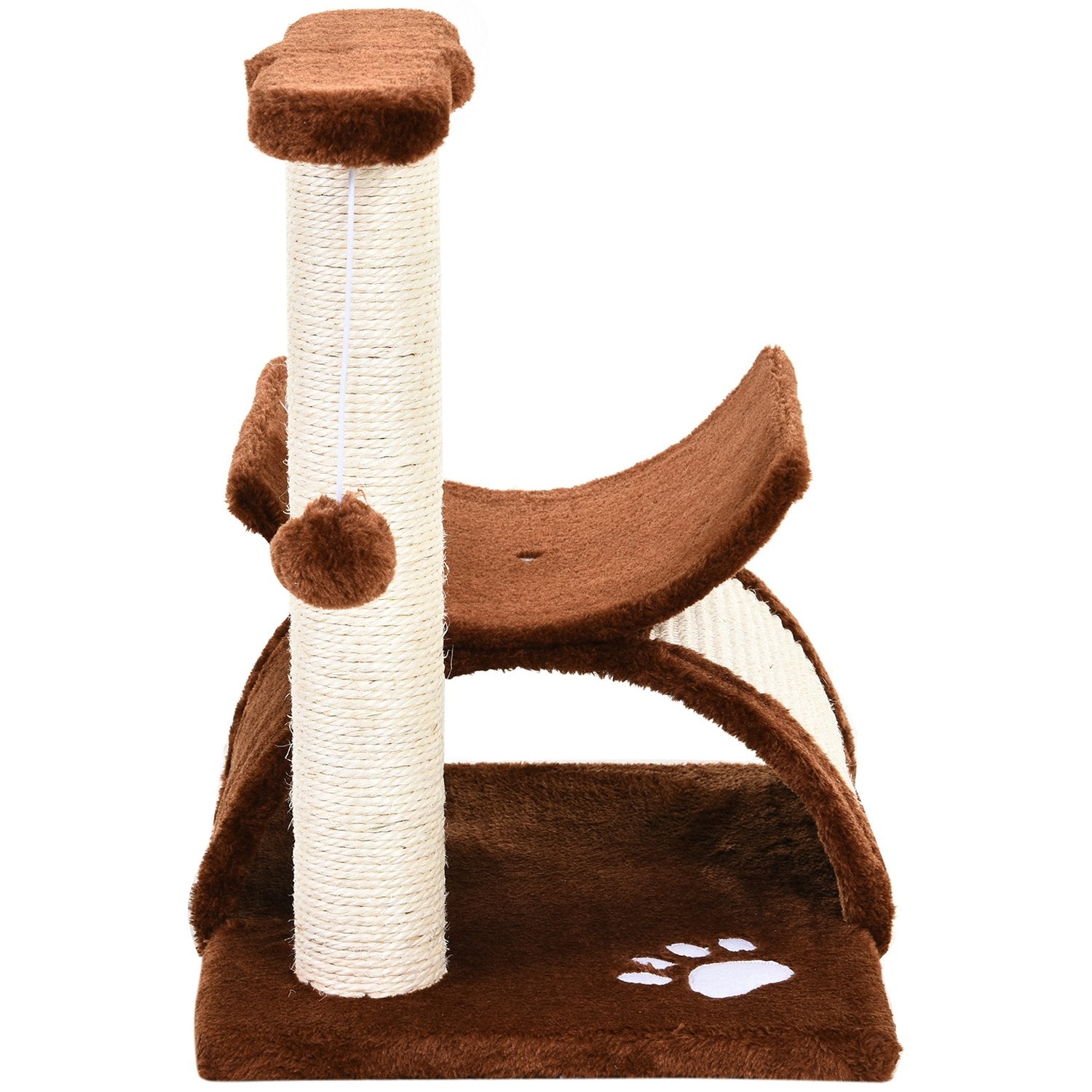 Krabhout met speelbal, bruin, 40x30x43 cm