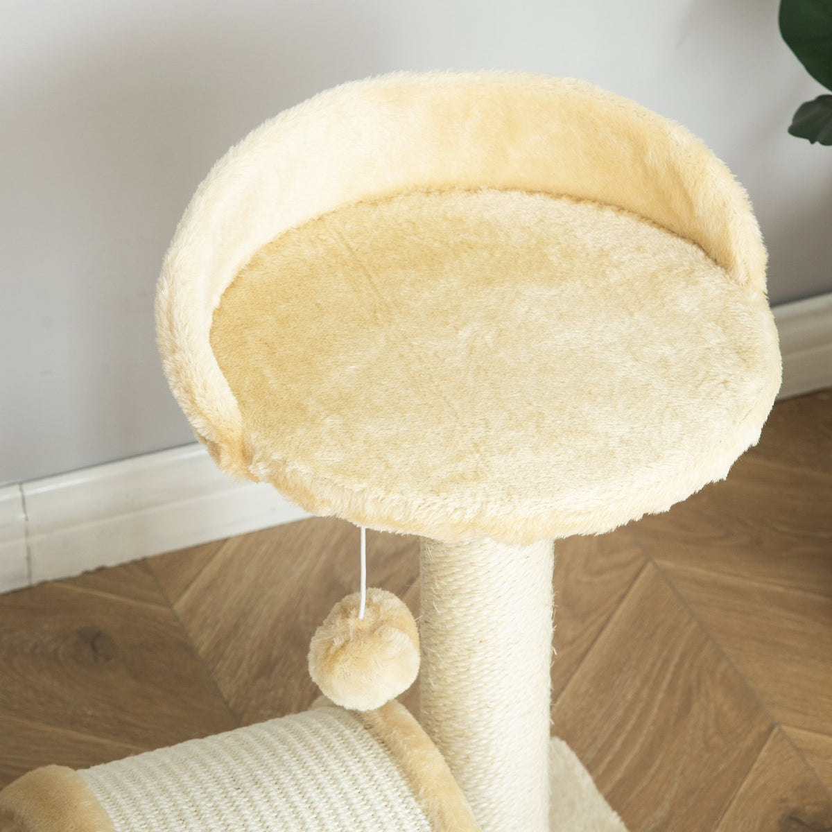 Krabpaal met sisaltouw, Beige, 35,5x37x46cm