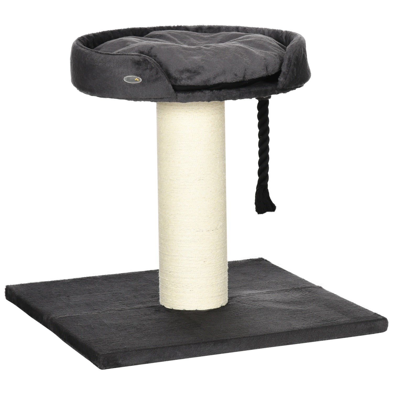 Krabhout met bed en sisal, 78 cm, grijs
