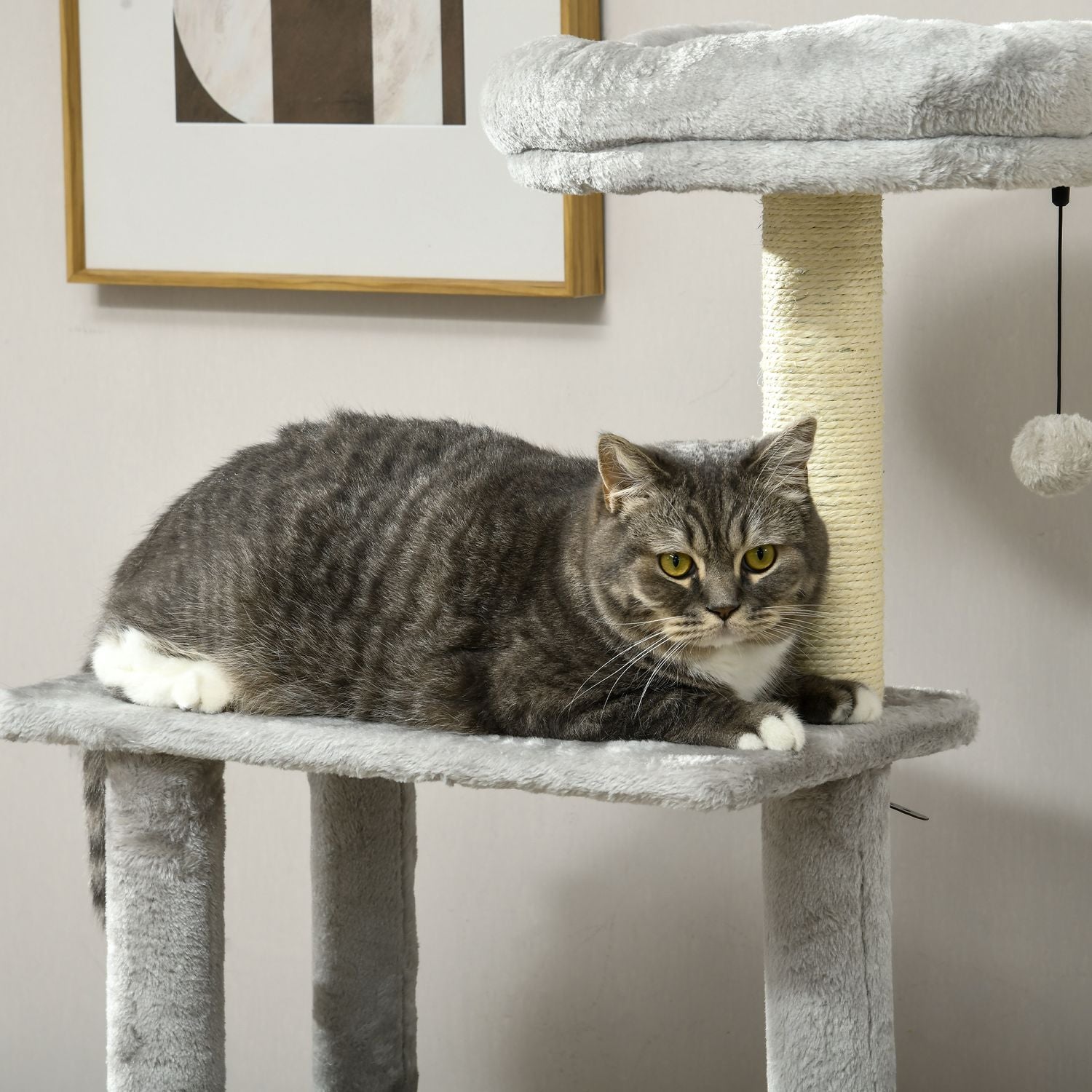 Kattenboom 141,5 cm met grot, speelbal, ligplek en sisal