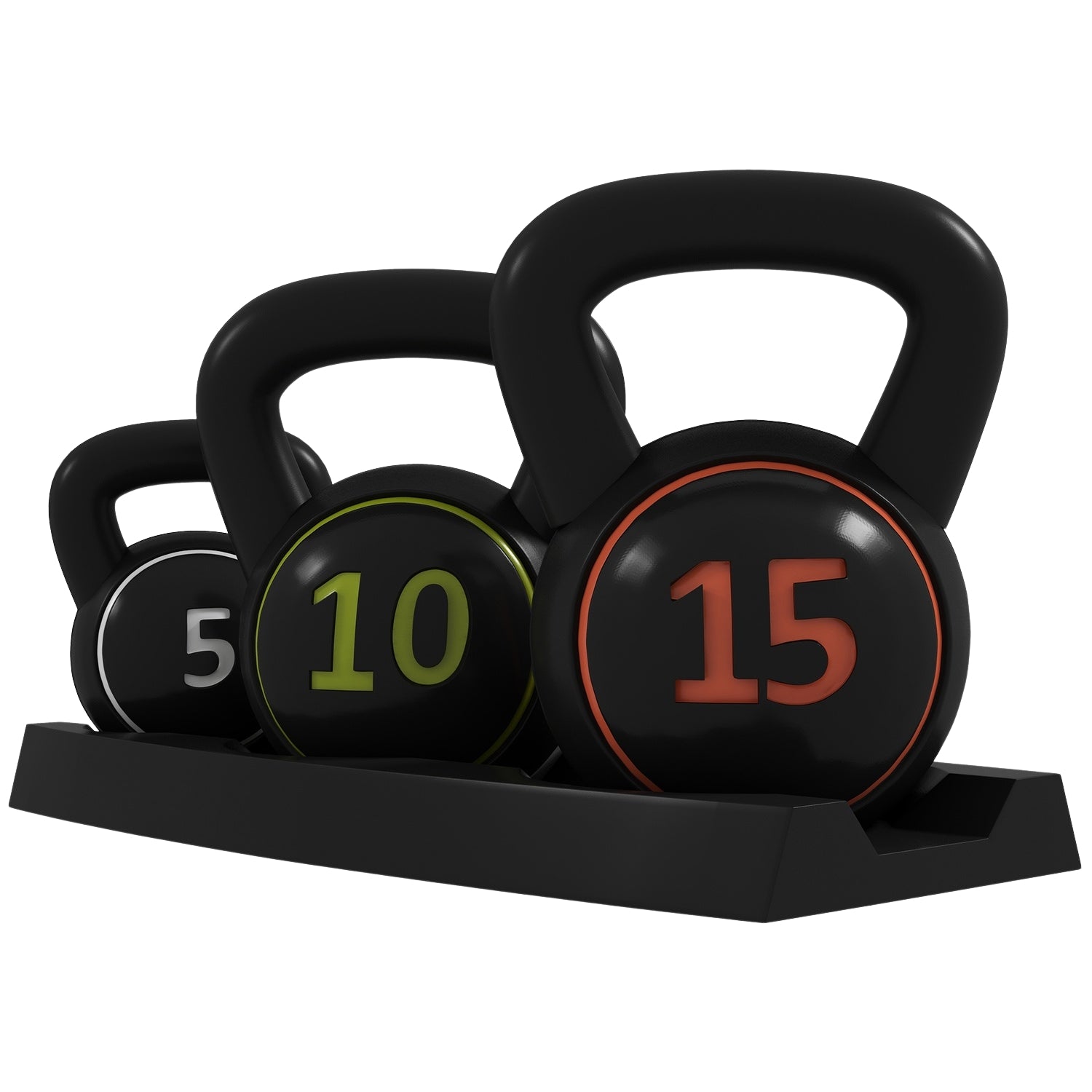 Kettlebellset, 2,2-6,8 kg, gewichten voor krachttraining