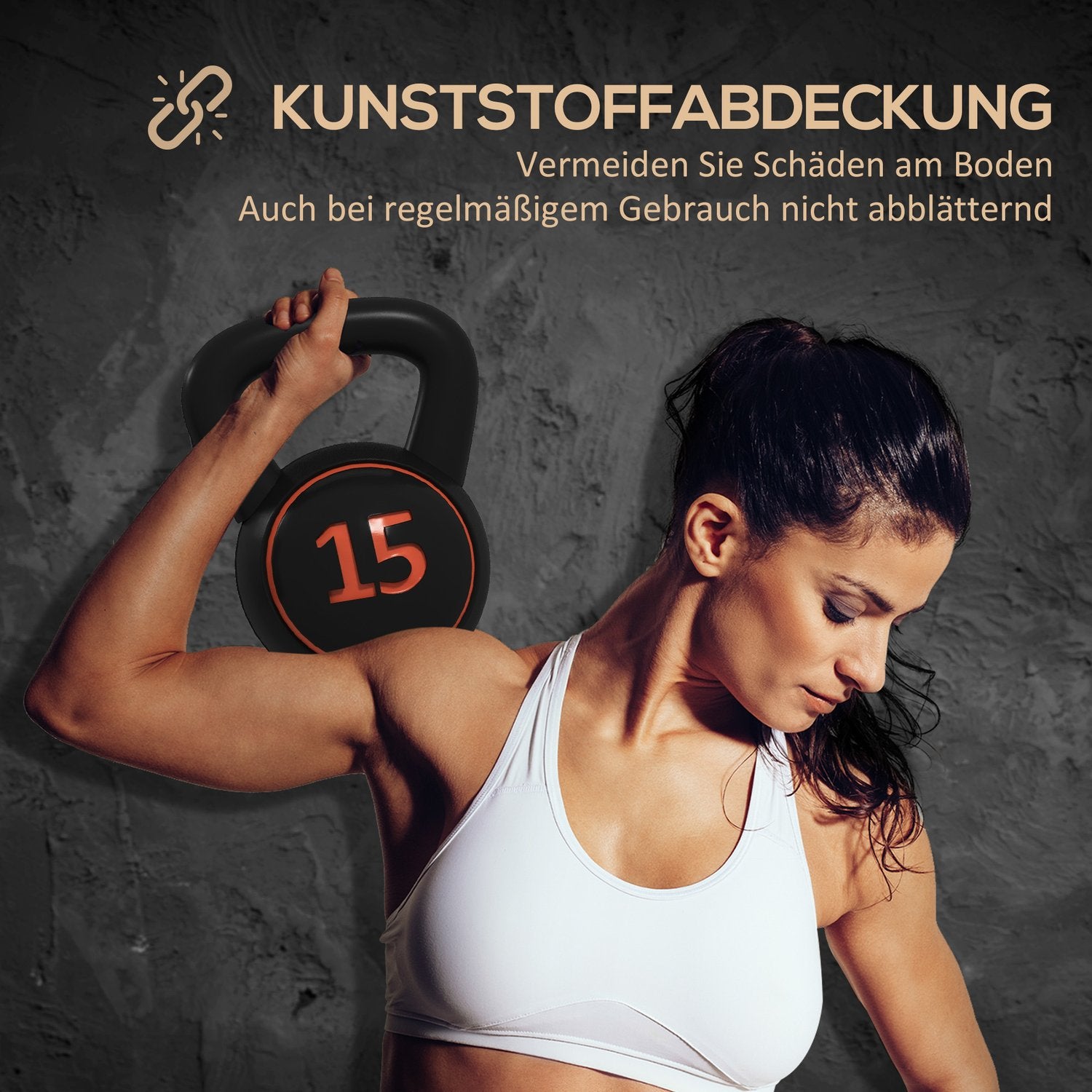 Kettlebellset, 2,2-6,8 kg, gewichten voor krachttraining