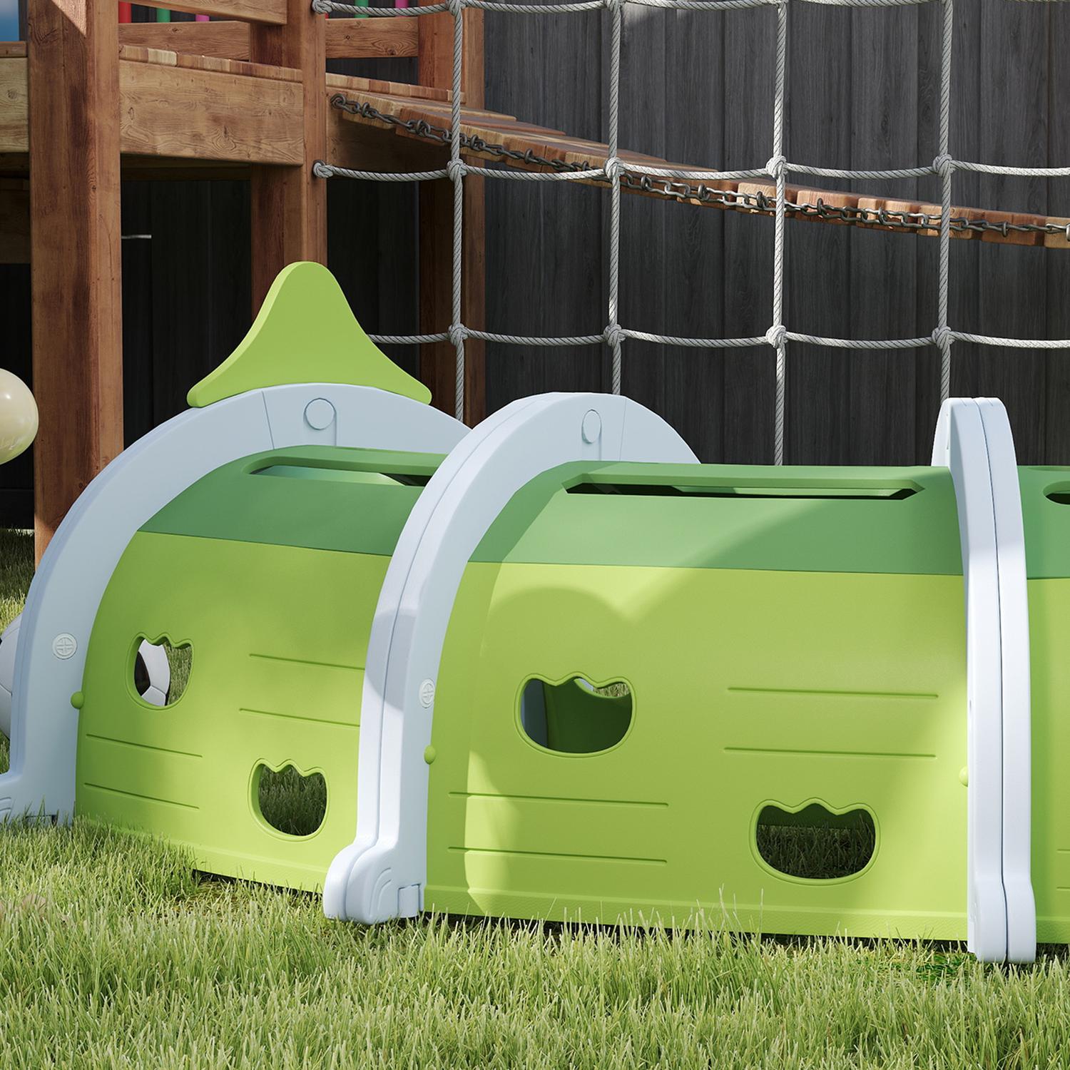 Kids Crawling Tunnel – Crocodile Design, 194 cm, inomhus/utomhusbruk