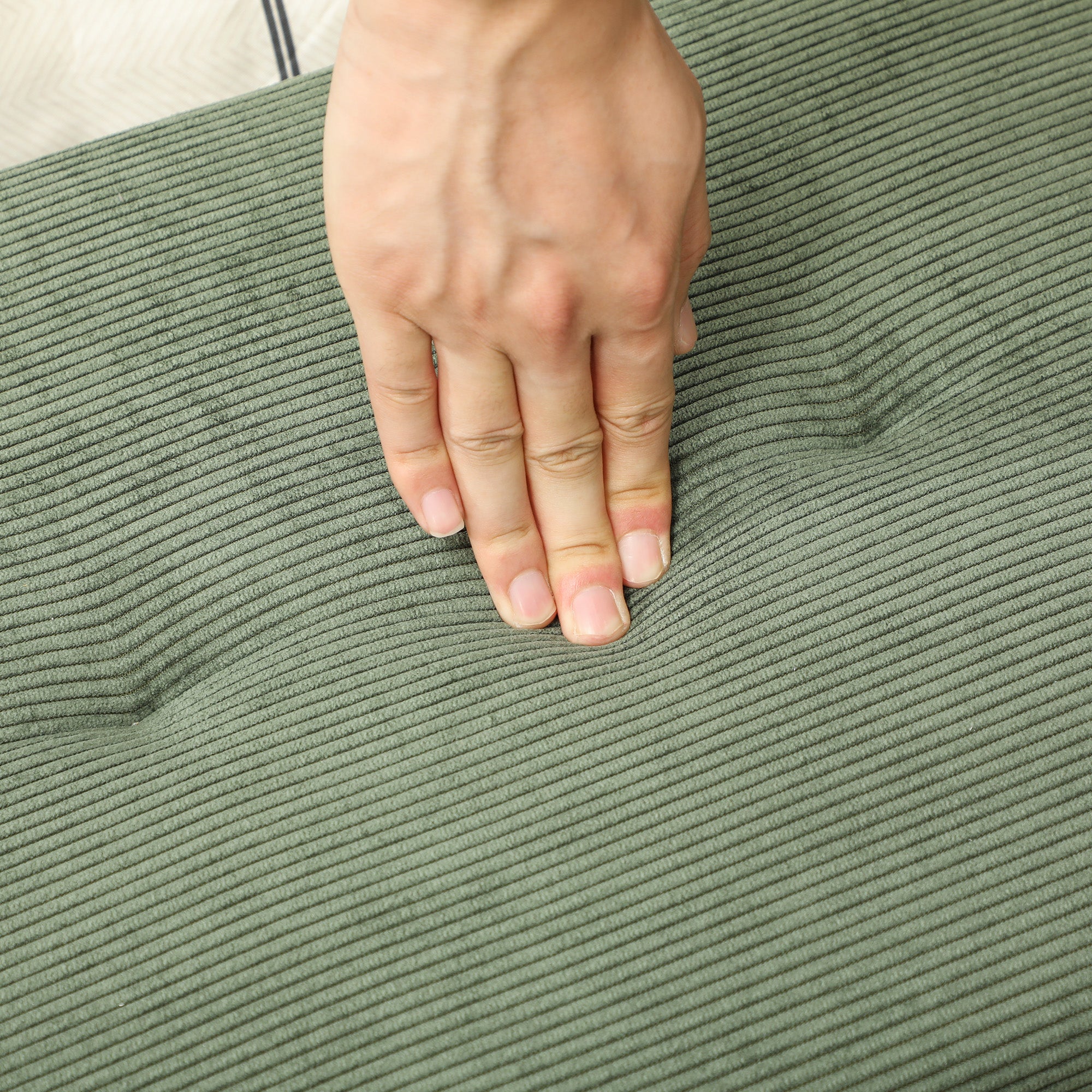 Beklede bank met corduroy bekleding, bedbank met metalen poten, schoenenbank 100 x 36 x 45 cm Groen