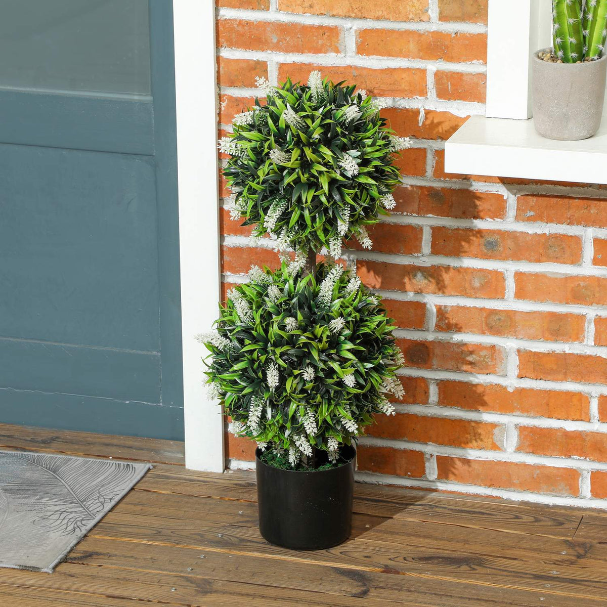 Kunstmatige lavendelbomen, 70 cm, set van 2, binnen/buiten