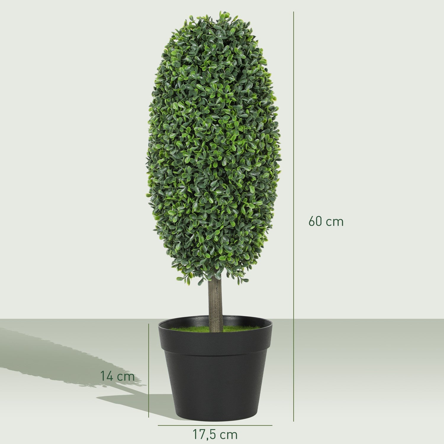 Konstgjorda växter Set om 2, UV-beständig, 60 cm hög