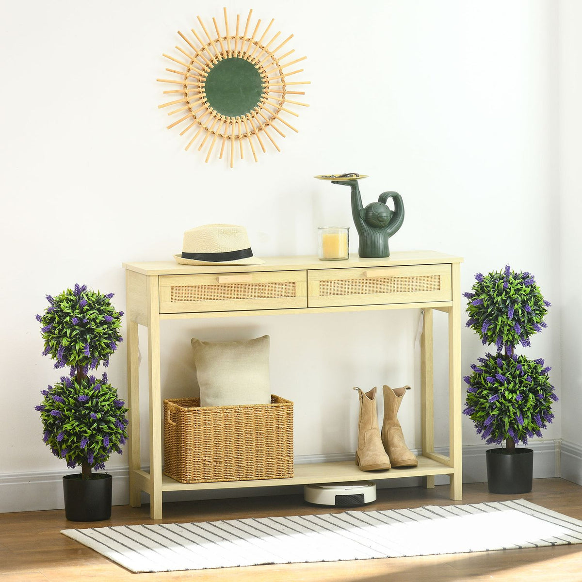 Kunstplanten Set van 2 – UV-bestendig, 70 cm met lavendel