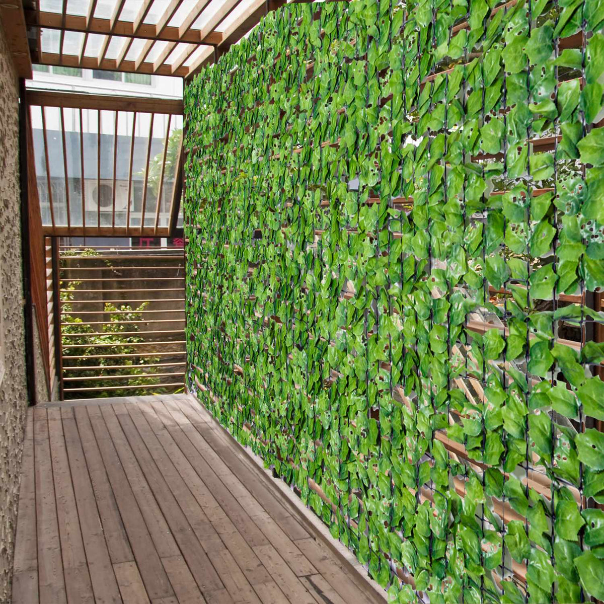 Kunsthaag, privacyscherm 300x150 cm – Lichtgroen