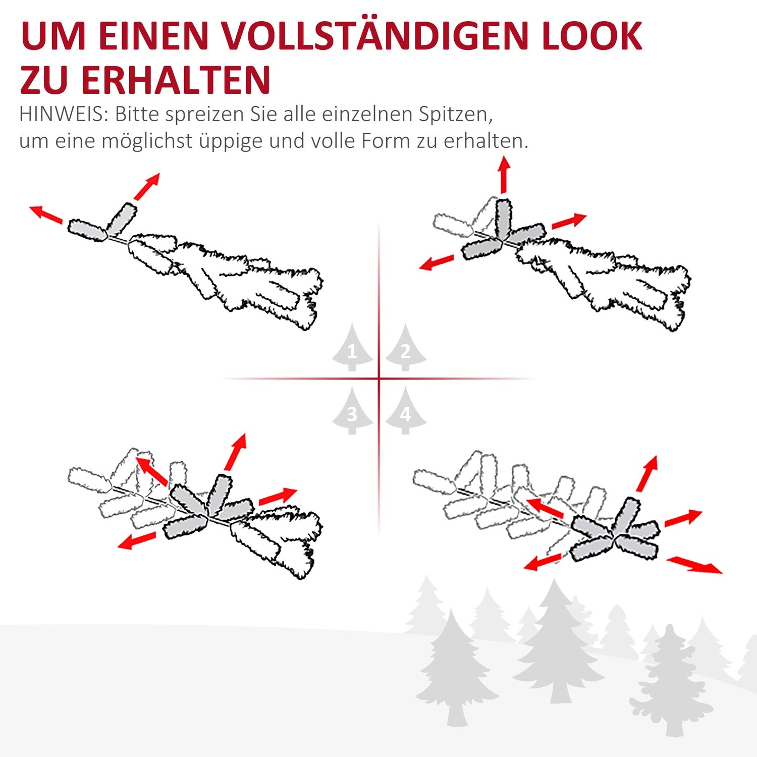 Kunstkerstboom, 1,5 m PVC-boom met standaard