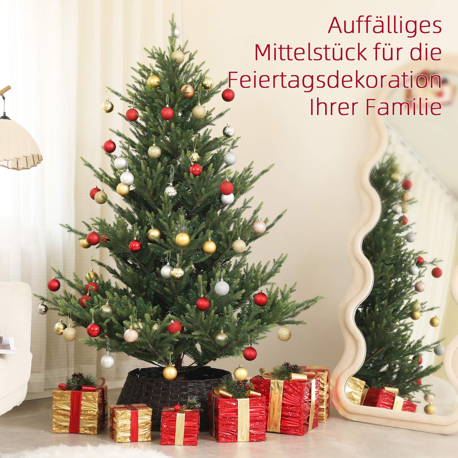 Kunstkerstboom, 180 cm, brandvertragend, binnen