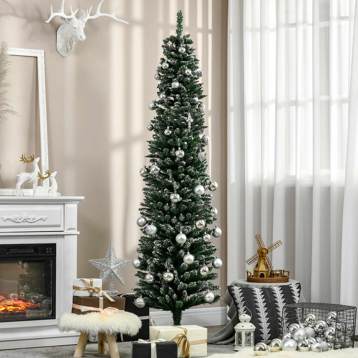 Kunstkerstboom, 190 cm, realistisch, brandveilig