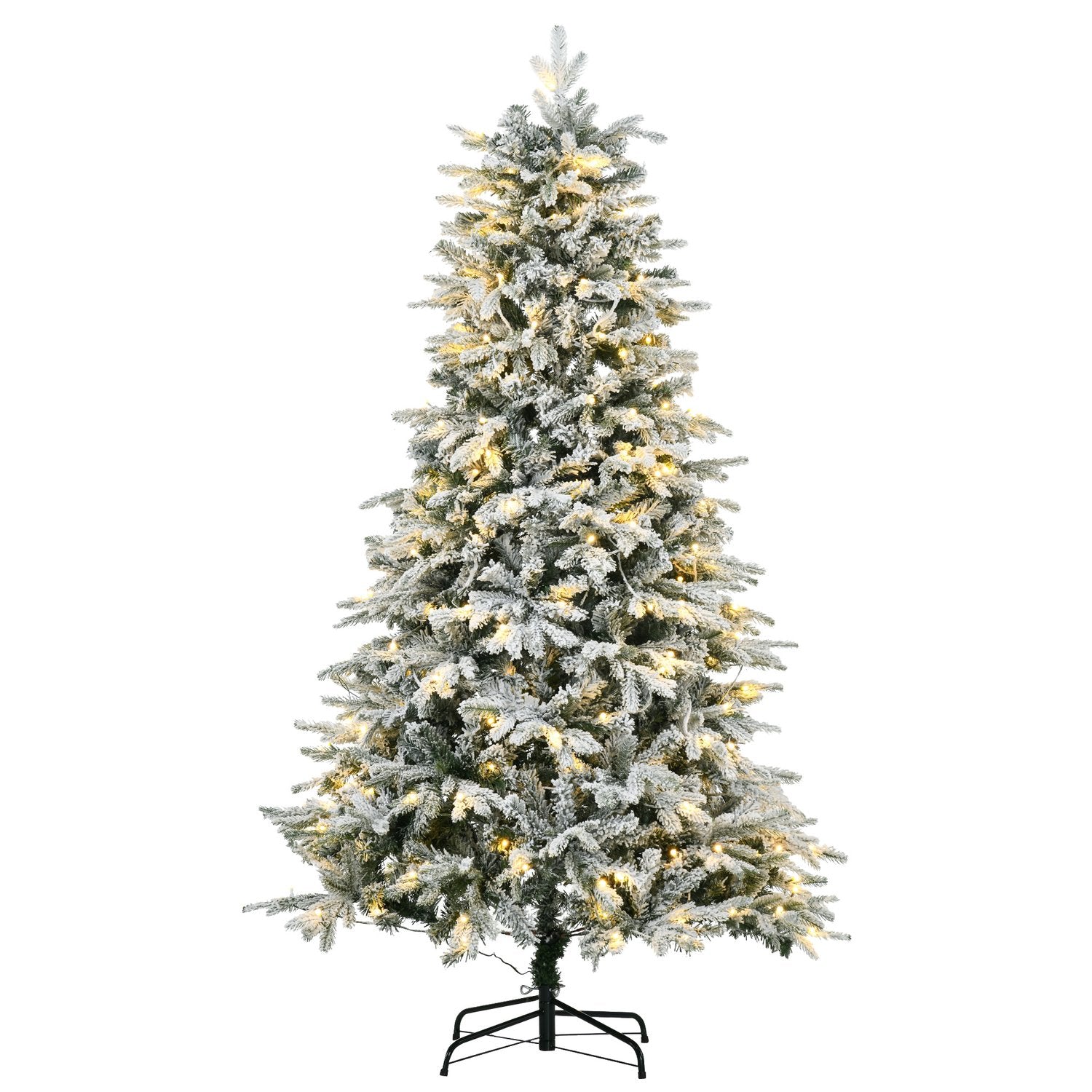 Kunstkerstboom met verlichting, 180 cm, sneeuweffect