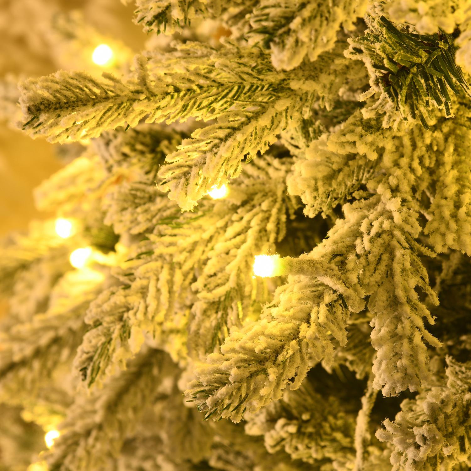 Kunstkerstboom met verlichting, 180 cm, sneeuweffect
