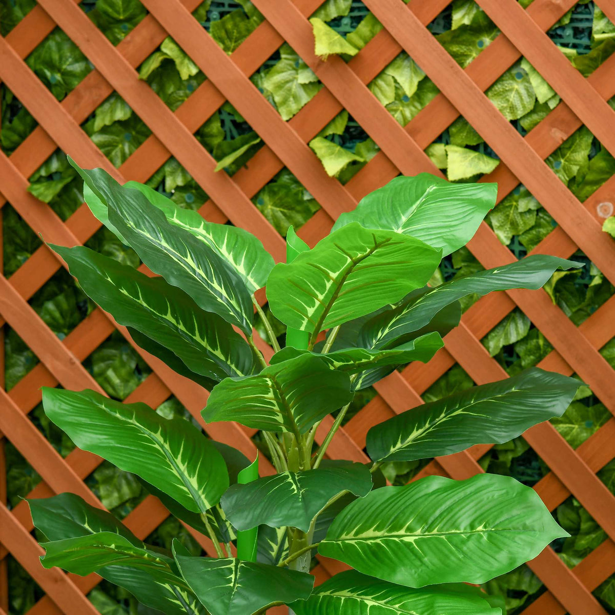 Kunstplant met pot, 95 cm, 33 bladeren